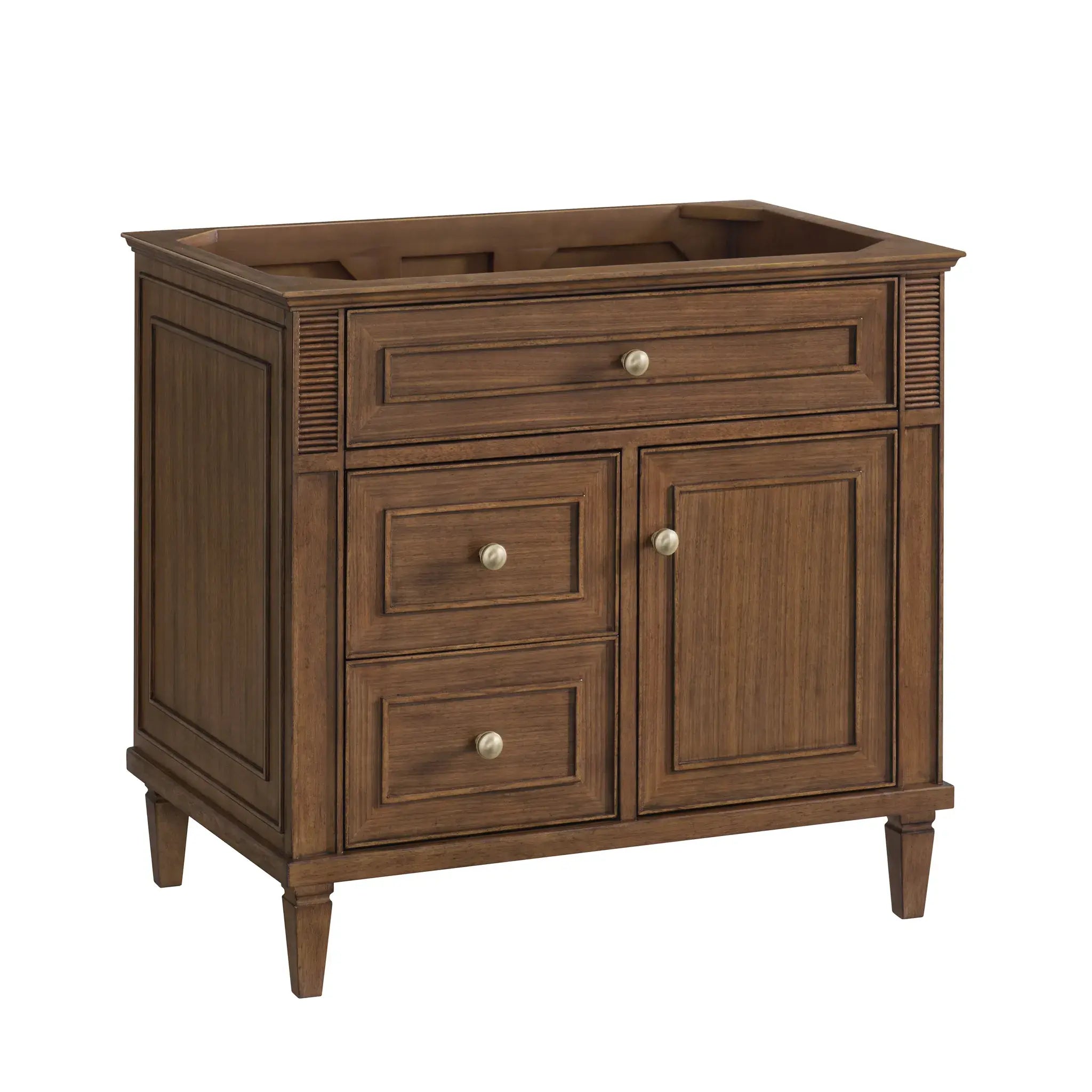 36" Lorelai Single Vanity in Mid-Century Walnut-Lime Delight Silestone-8" Widespread image 2