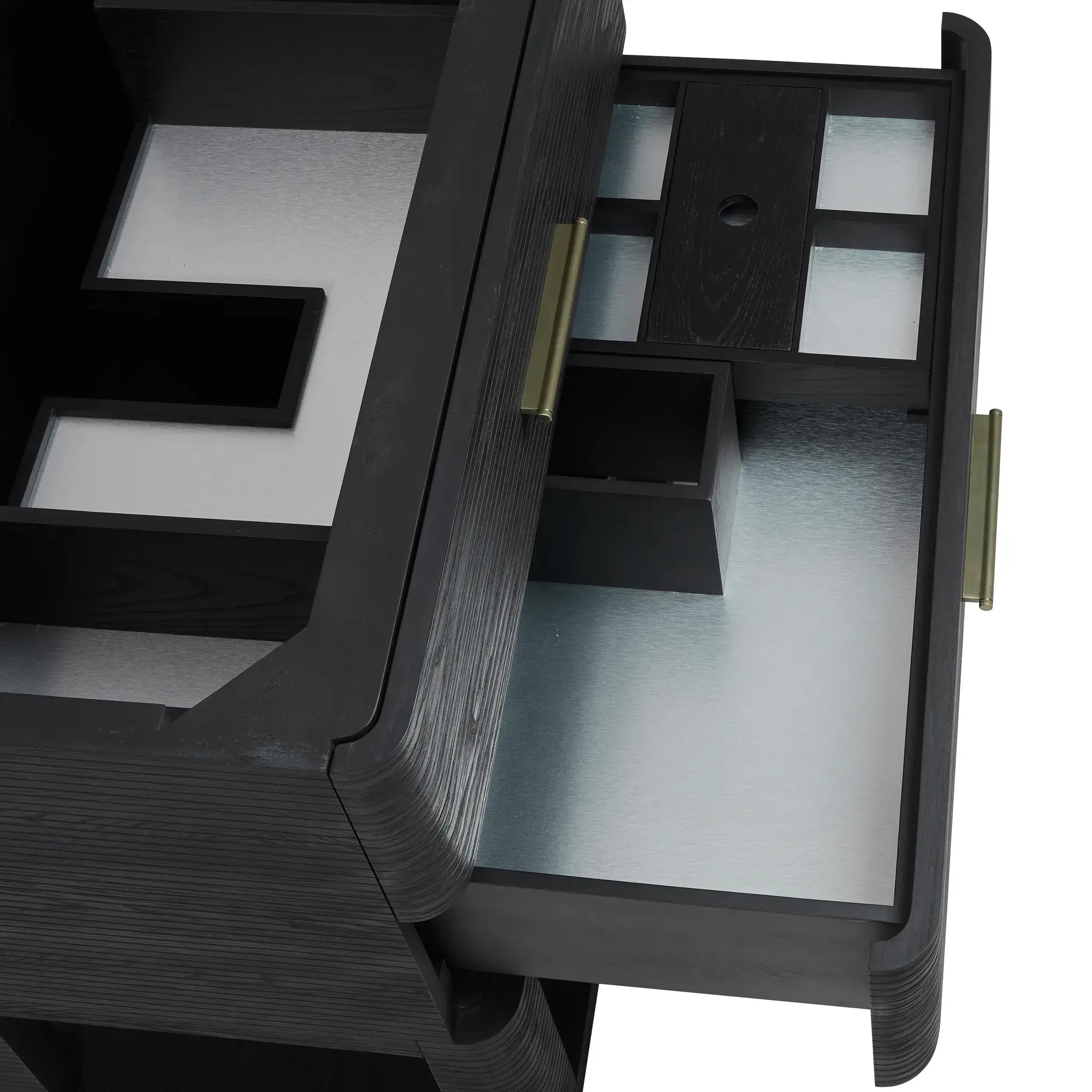 36" Lucian Single Vanity in Carbon Oak-Victorian Silver Silestone-Single Hole image 11