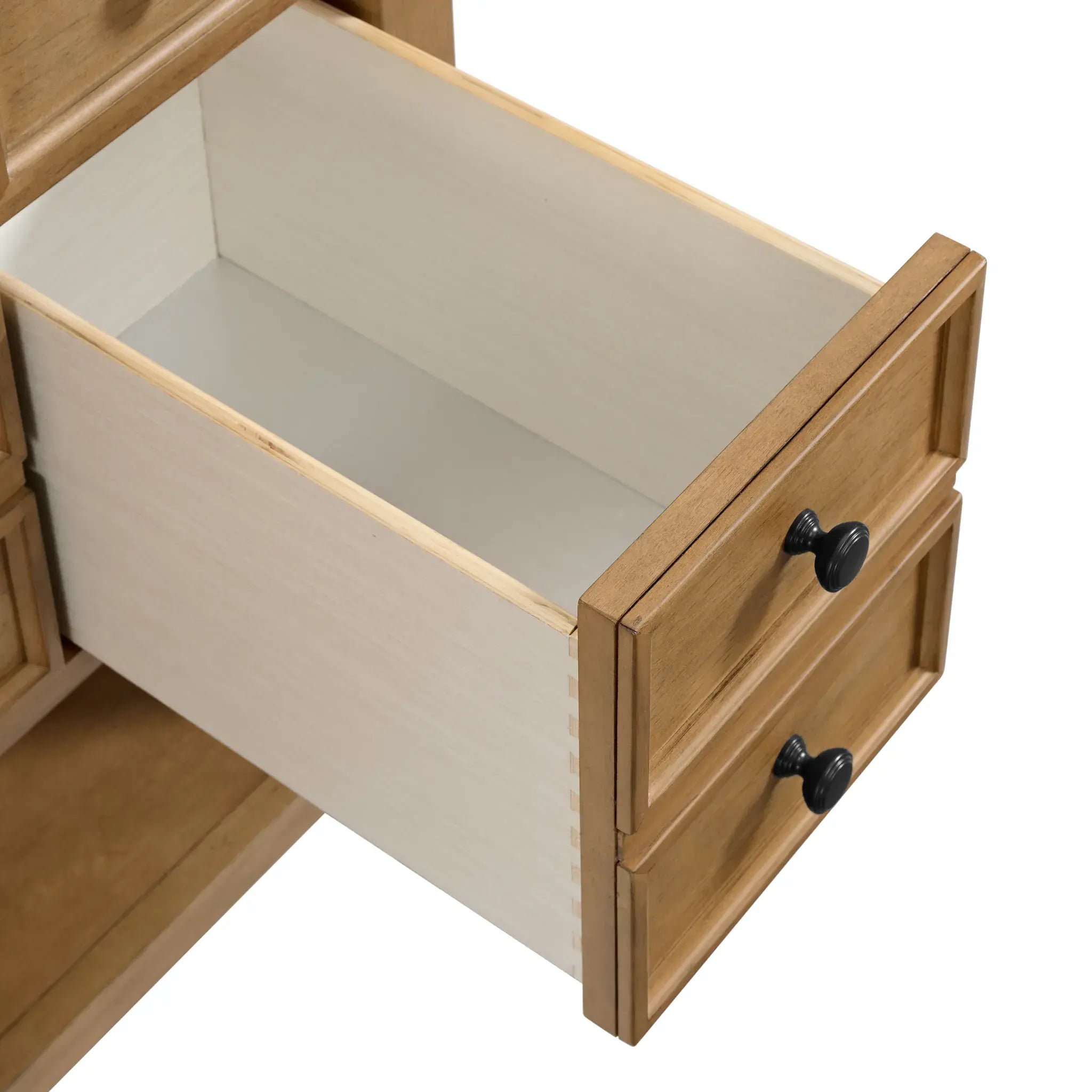 36" Malibu Single Vanity in Amber Birch-Ethereal Noctis Silestone-8" Widespread image 13