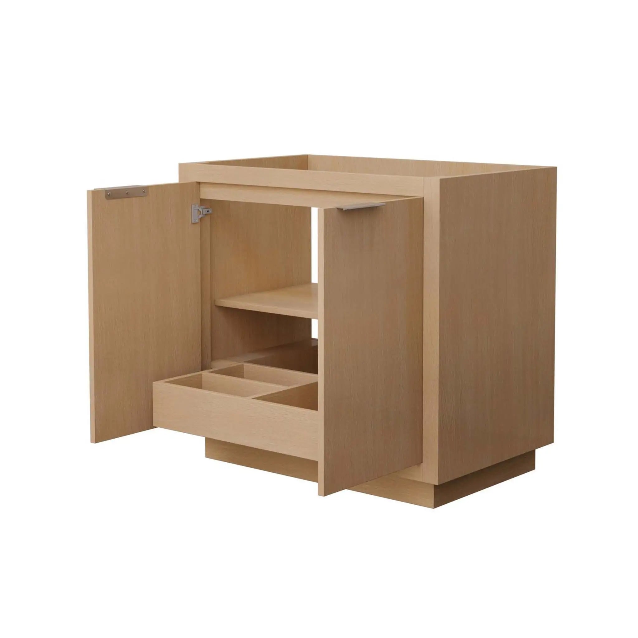 36" Maroni Single Bathroom Vanity in Light Straw with Brushed Nickel Trim by Wyndham