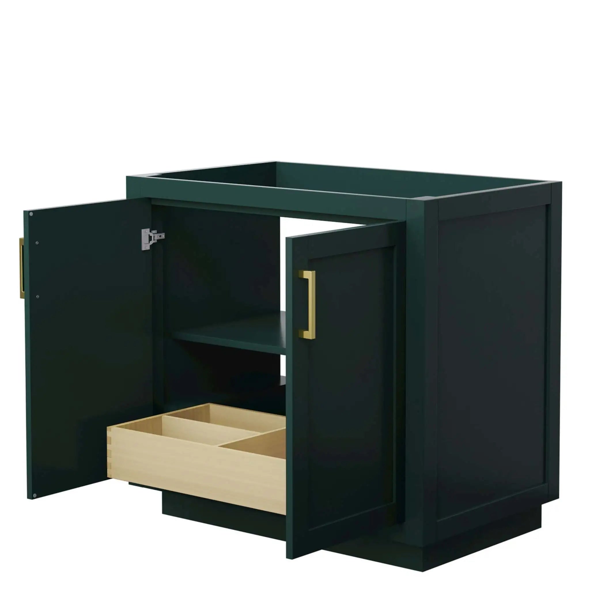 36" Miranda Single Bathroom Vanity in Green with Brushed Gold Trim by Wyndham