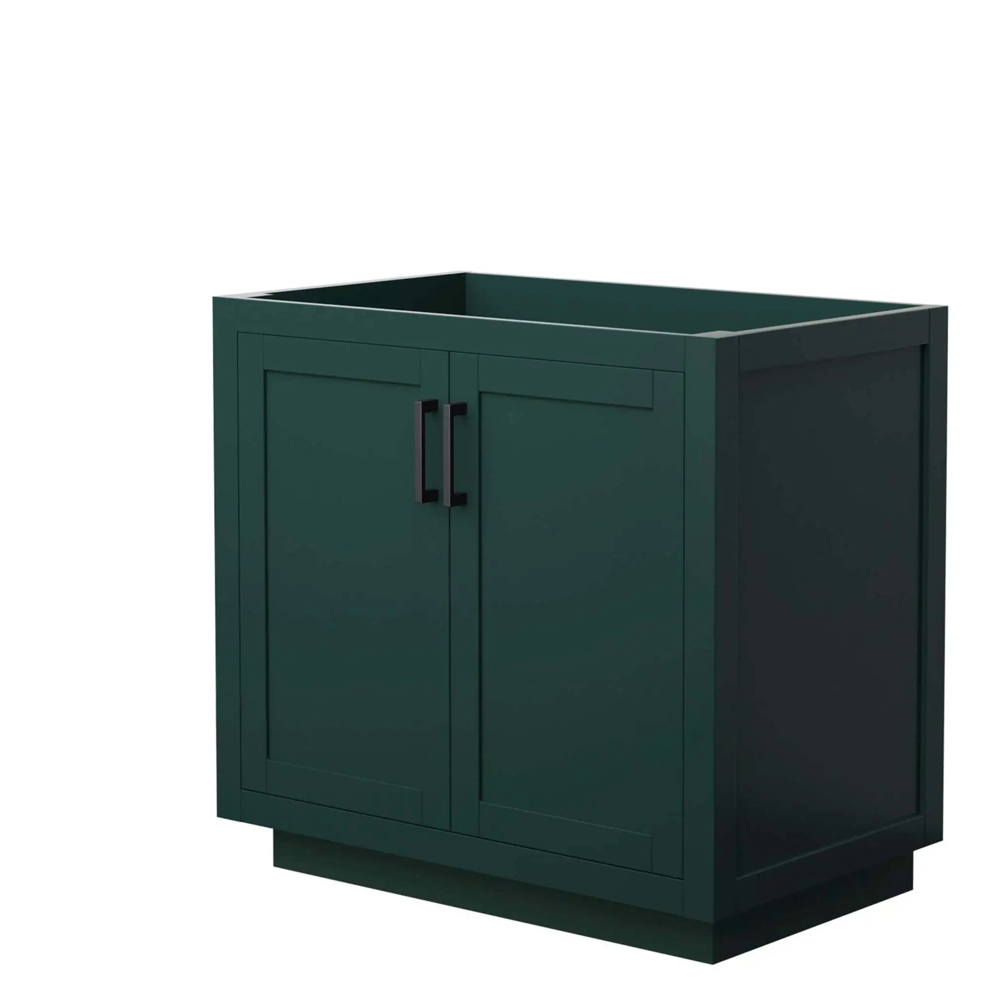 36" Miranda Single Bathroom Vanity in Green with Matte Black Trim by Wyndham
