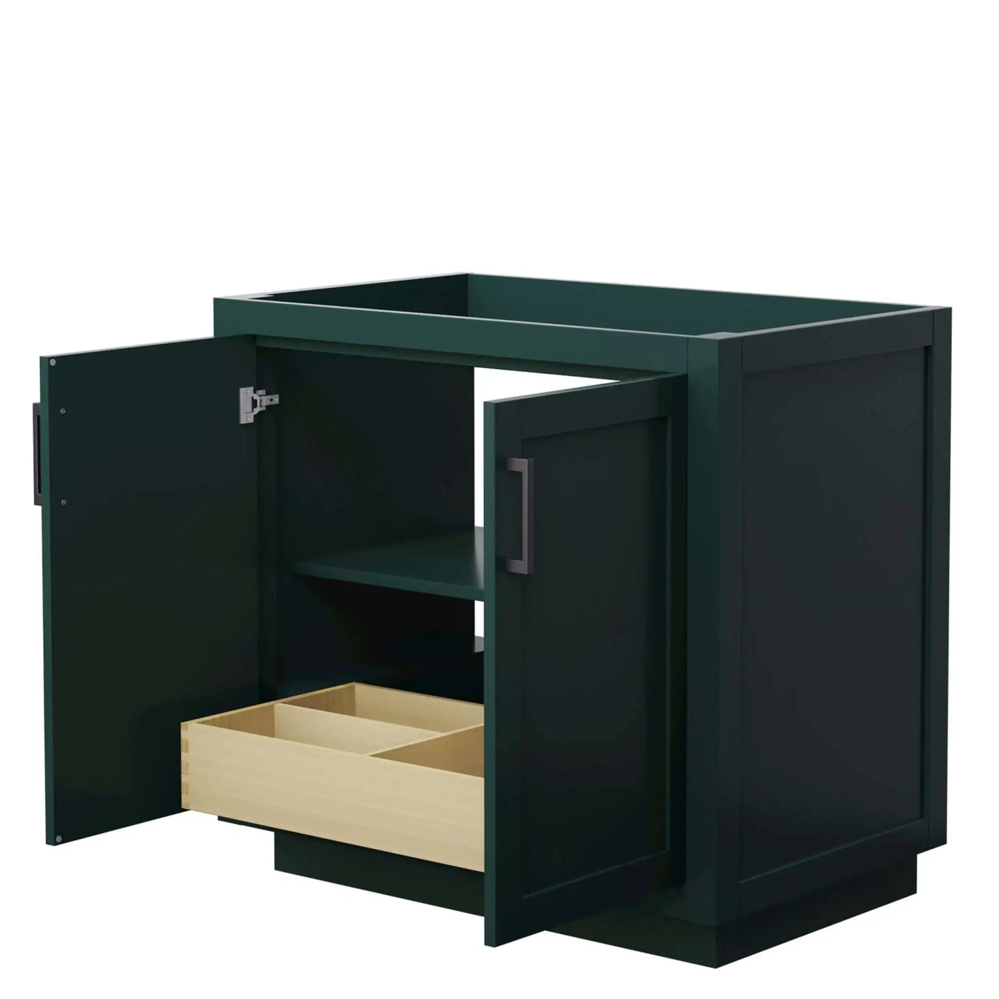 36" Miranda Single Bathroom Vanity in Green with Matte Black Trim by Wyndham
