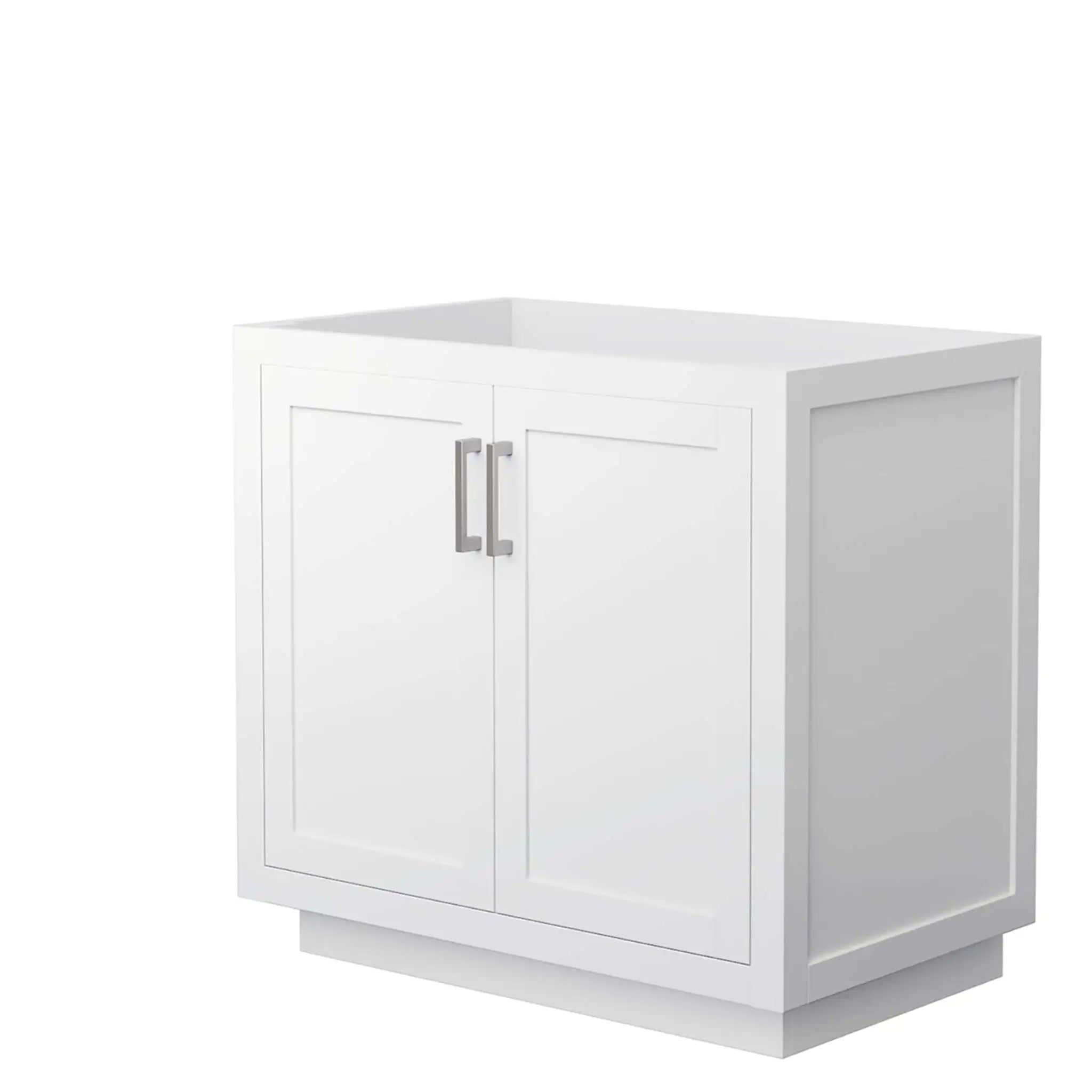 36" Miranda Single Bathroom Vanity in White with Brushed Nickel Trim by Wyndham