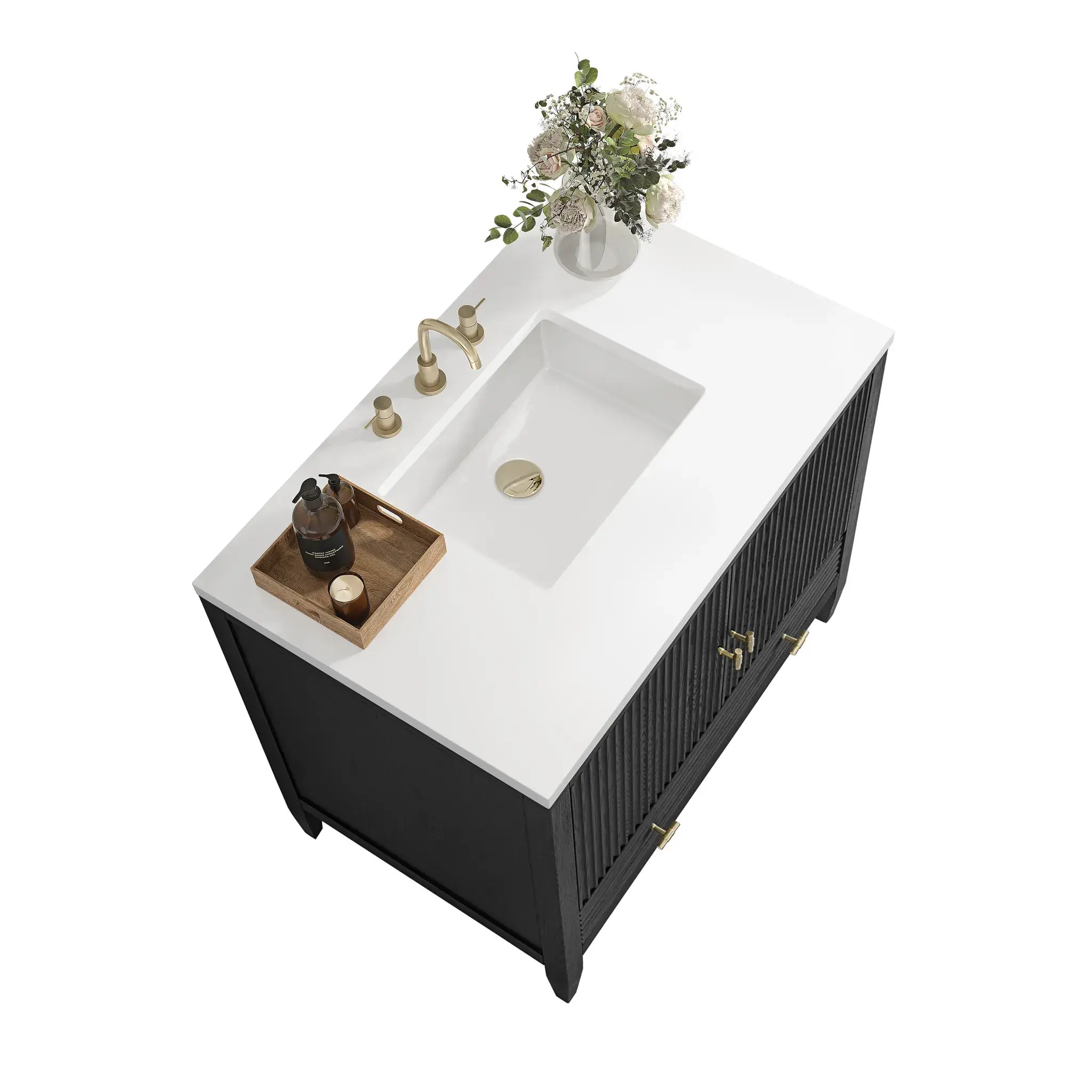 36" Myrrin Vanity in Carbon Oak-Cabinet Only-Not Available image 7