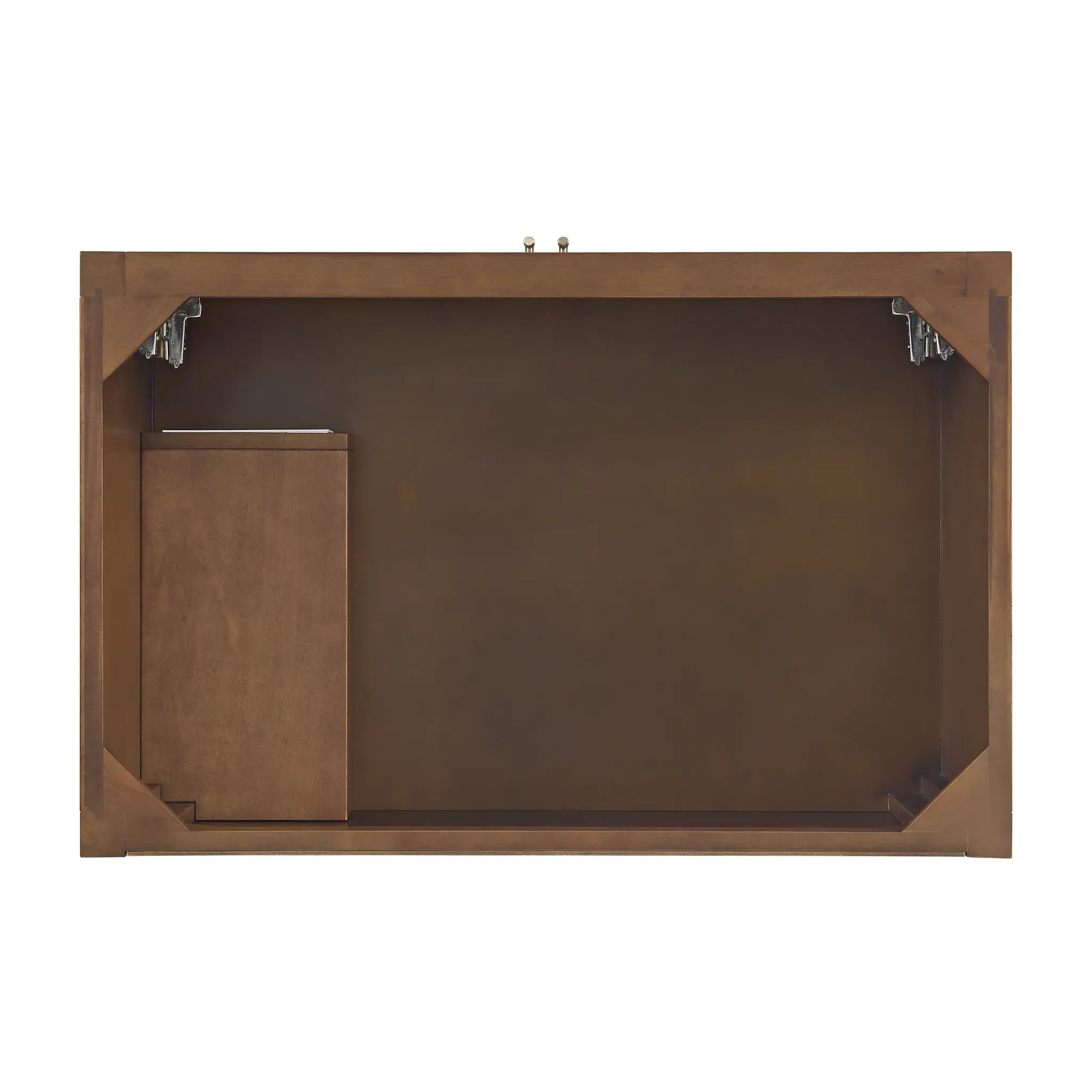 36" Myrrin Vanity in Mid Century Walnut-Victorian Silver Silestone-8" Widespread image 5