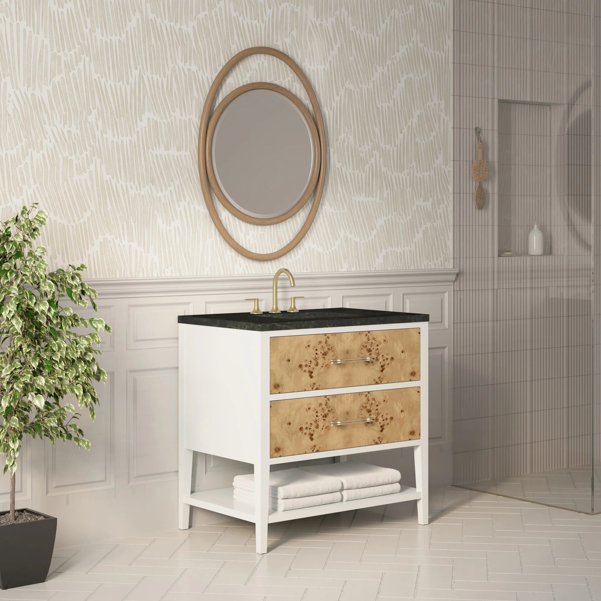 36-olena-single-vanity-in-light-mappa-burl-and-polished-white-by-james-martin-vanities-phantome-eclos-zero-silica image 11