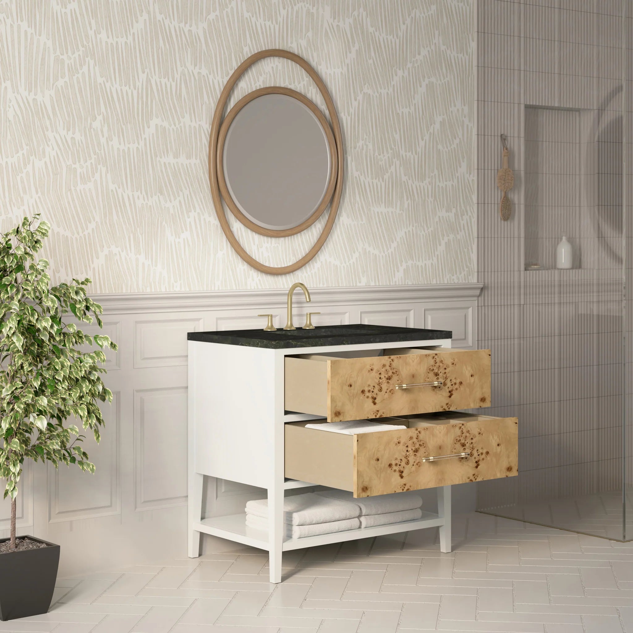 36-olena-single-vanity-in-light-mappa-burl-and-polished-white-by-james-martin-vanities-phantome-eclos-zero-silica image 12