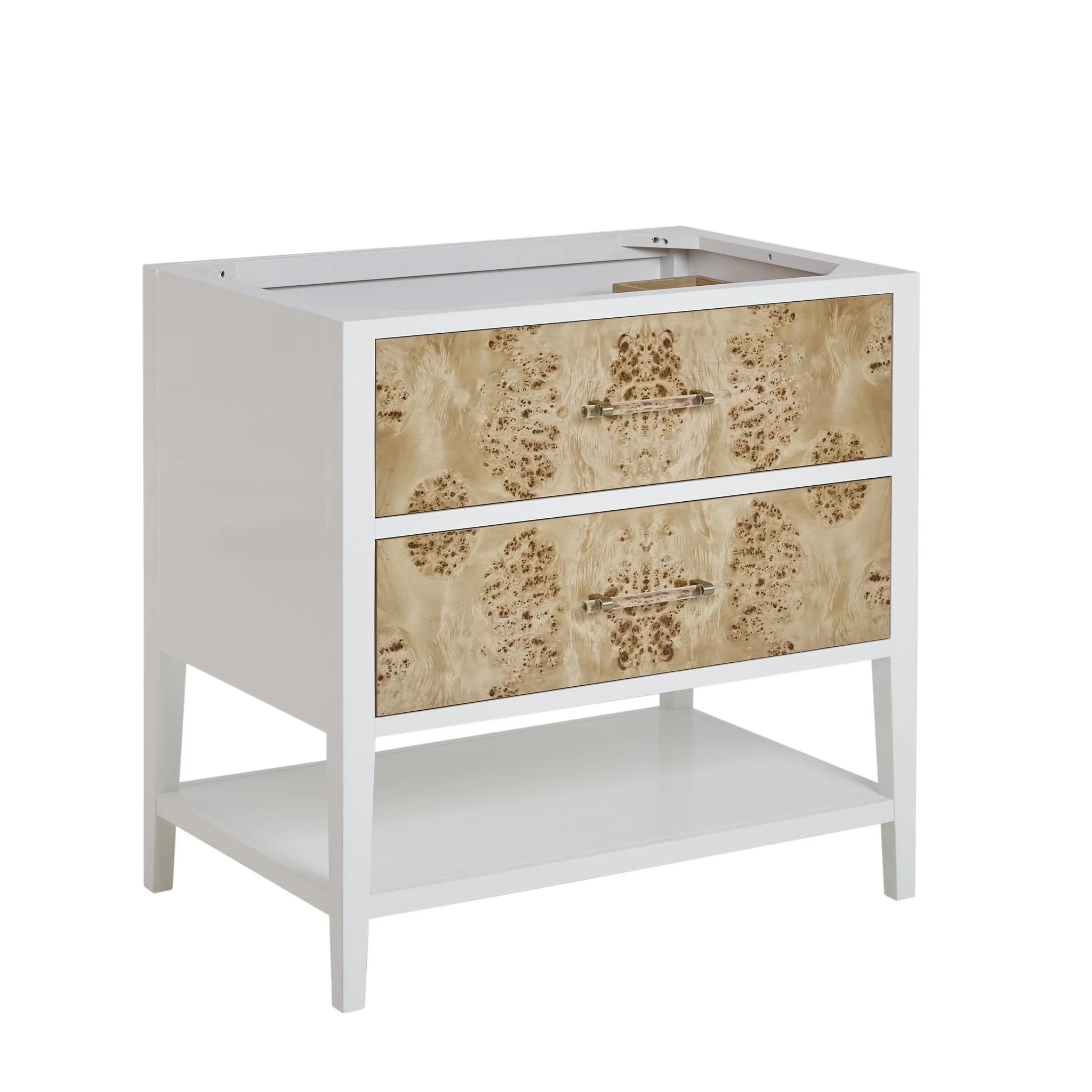 36-olena-single-vanity-in-light-mappa-burl-and-polished-white-by-james-martin-vanities-phantome-eclos-zero-silica image 3