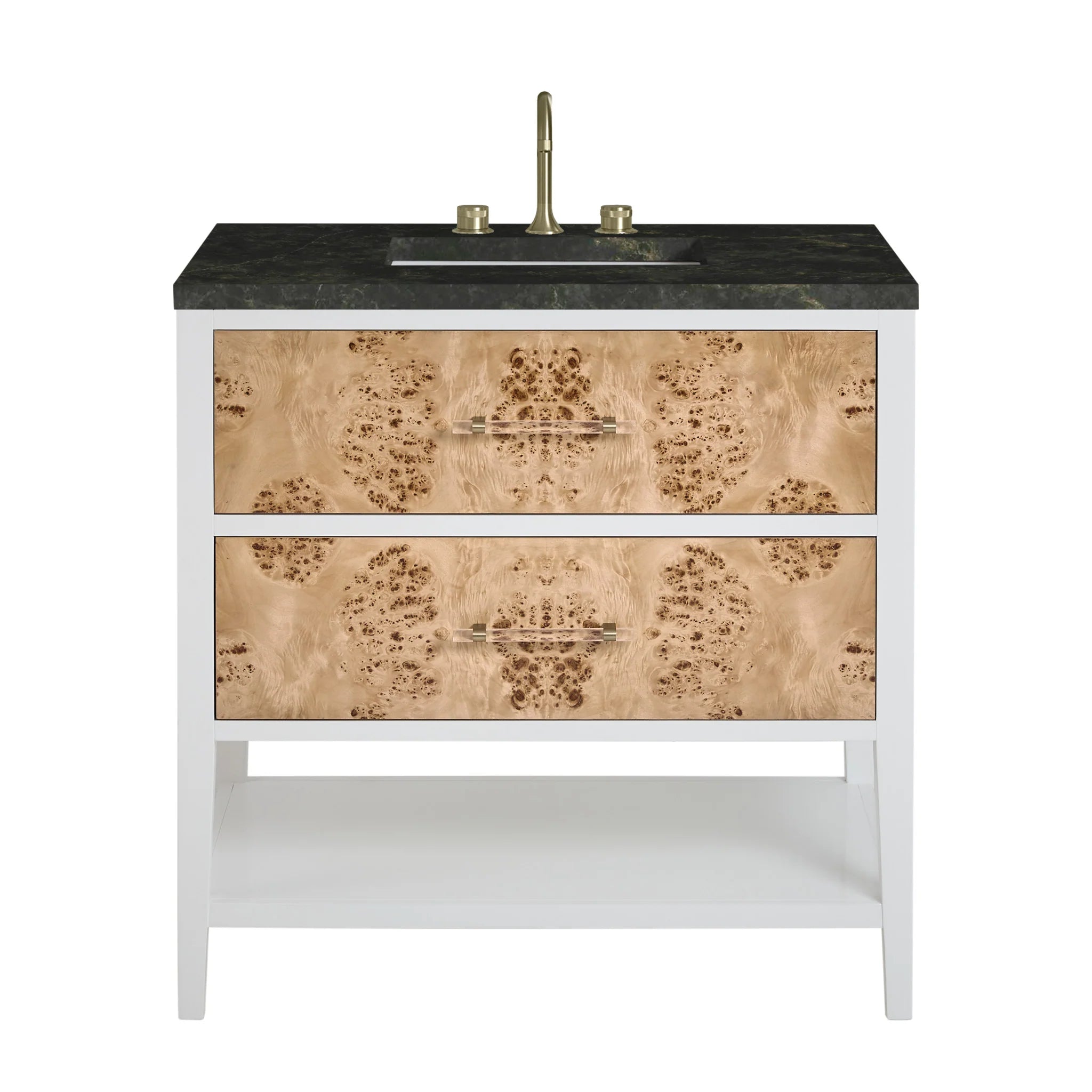 36-olena-single-vanity-in-light-mappa-burl-and-polished-white-by-james-martin-vanities-phantome-eclos-zero-silica image