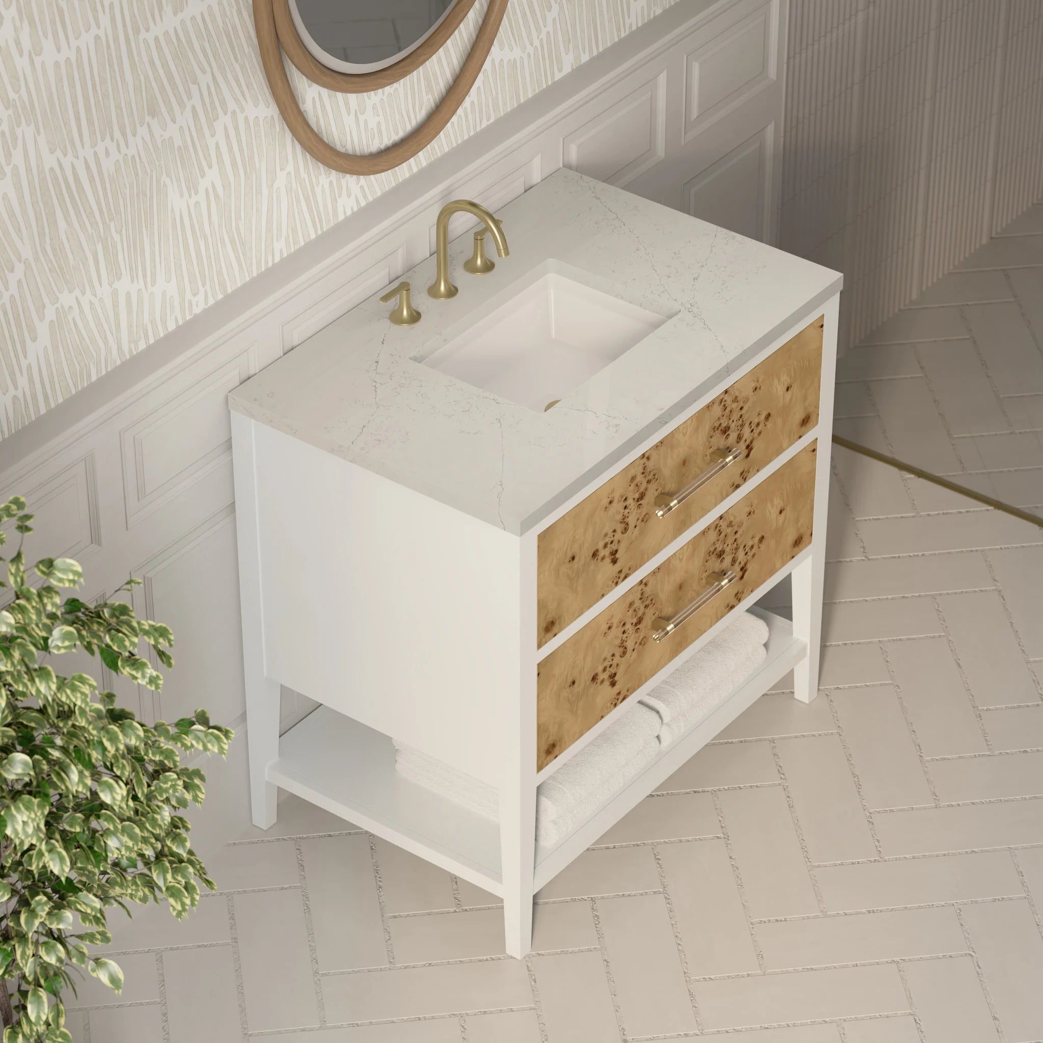 36-olena-single-vanity-in-light-mappa-burl-and-polished-white-by-james-martin-vanities-siberian-silestone image 14