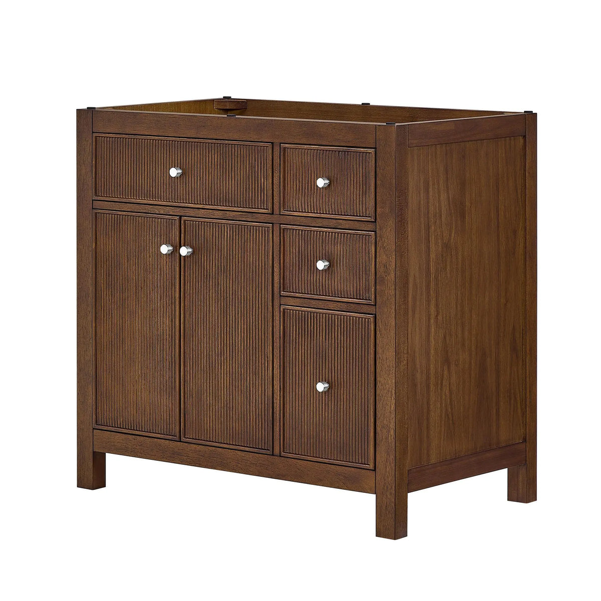 36" Pendry Single Bathroom Vanity Dark Walnut Brushed Nickel Trim by wyndham View 28