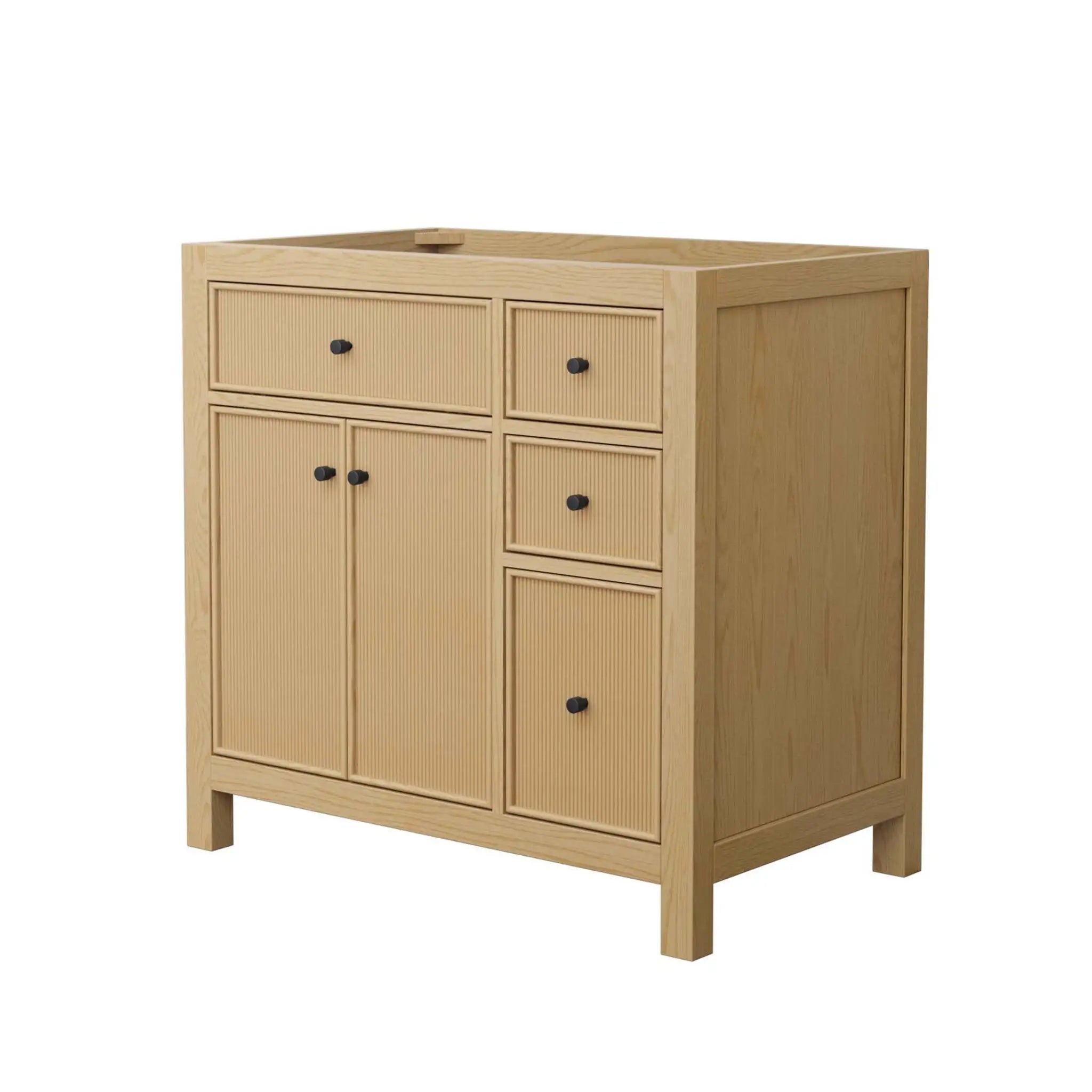 36" Pendry Single Bathroom Vanity in Tanned Oak with Matte Black Trim by Wyndham