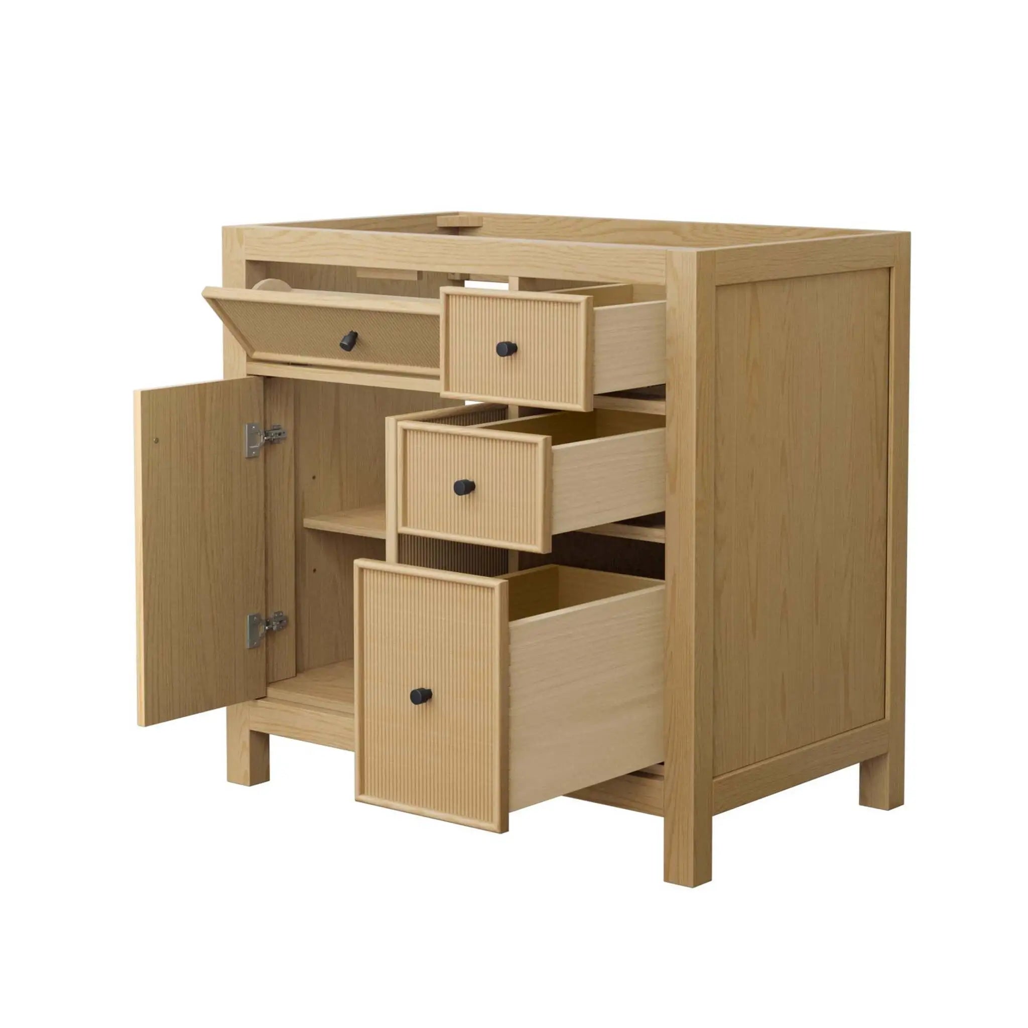 36" Pendry Single Bathroom Vanity in Tanned Oak with Matte Black Trim by Wyndham
