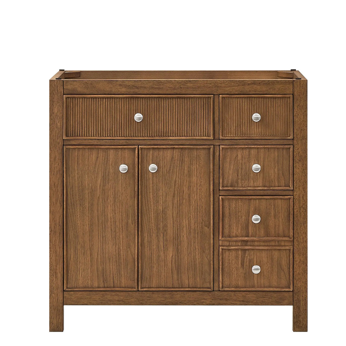 36" Rian Single Bathroom Vanity (Offset) Toasted Walnut Brushed Nickel Trim by wyndham View 1