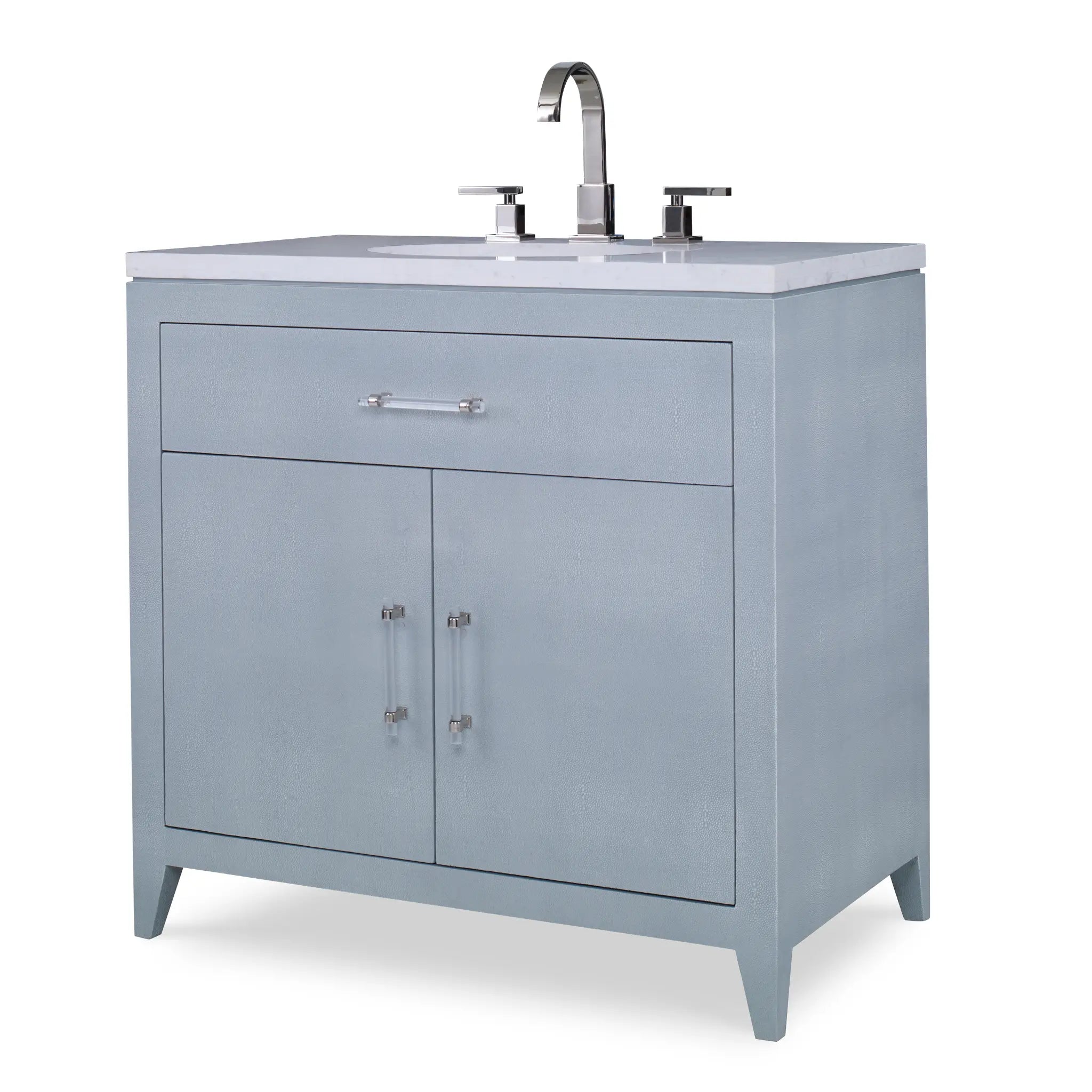 36" Shagreen Sink Chest - Polar Blue by Ambella Home image 1