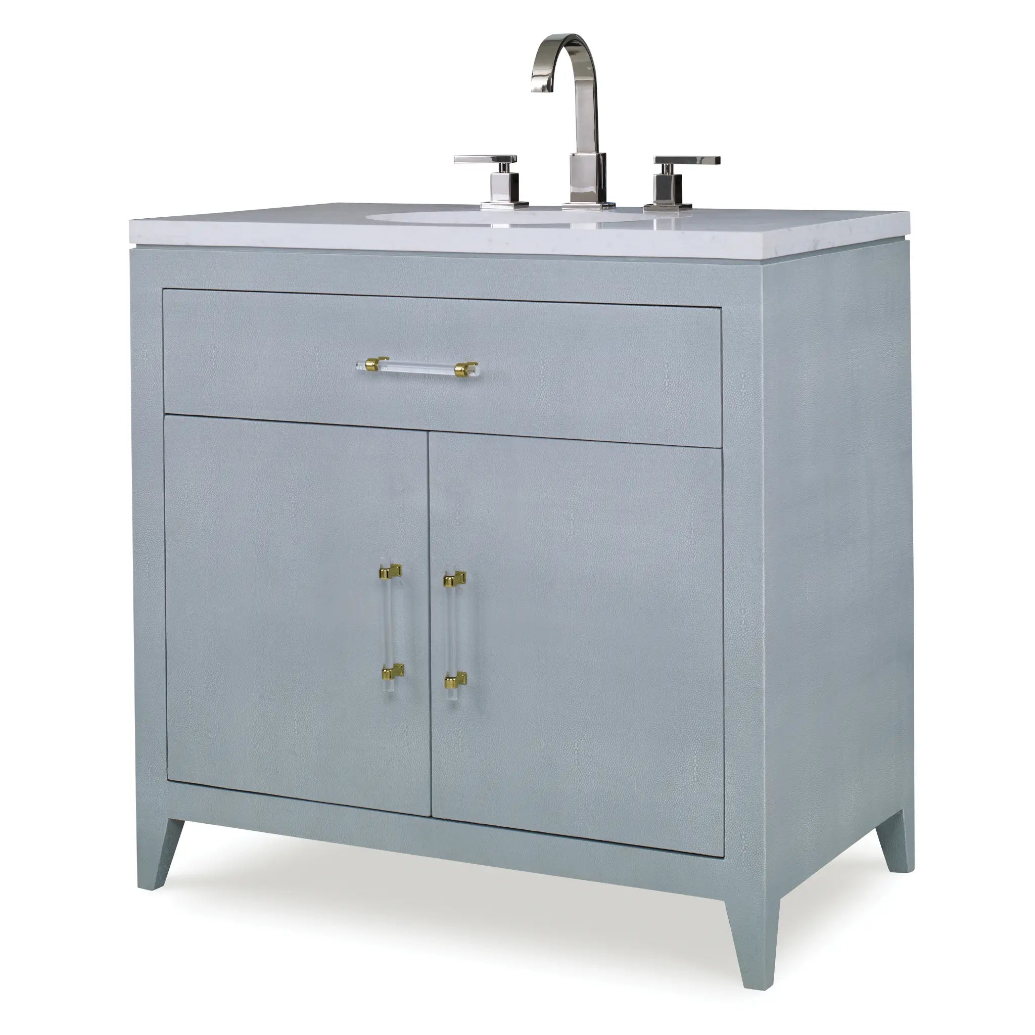 36" Shagreen Sink Chest - Polar Blue by Ambella Home image 5