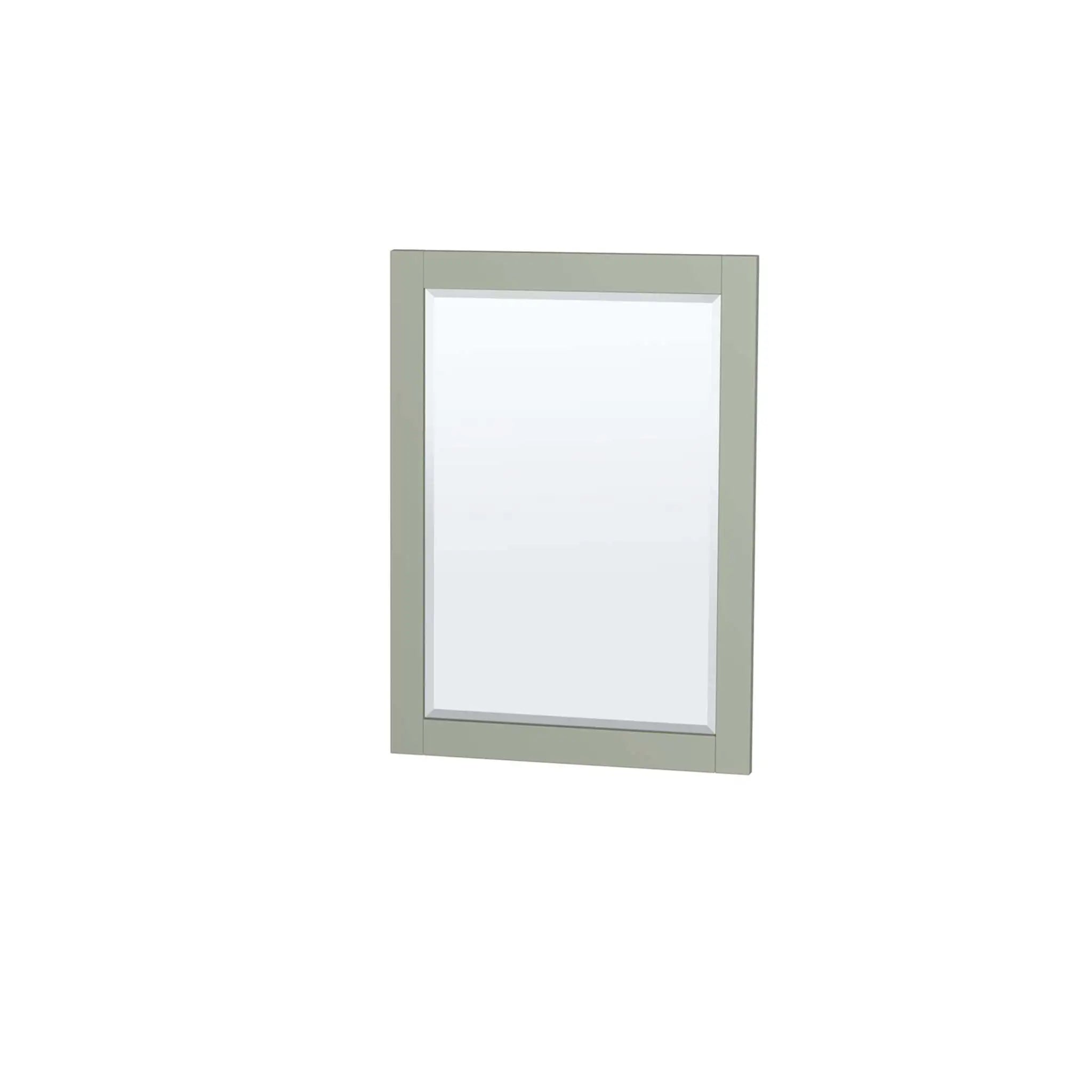 36" Sheffield 36 inch Single Bathroom Vanity in Light Green with Brushed Nickel Trim & 24" Mirror by Wyndham