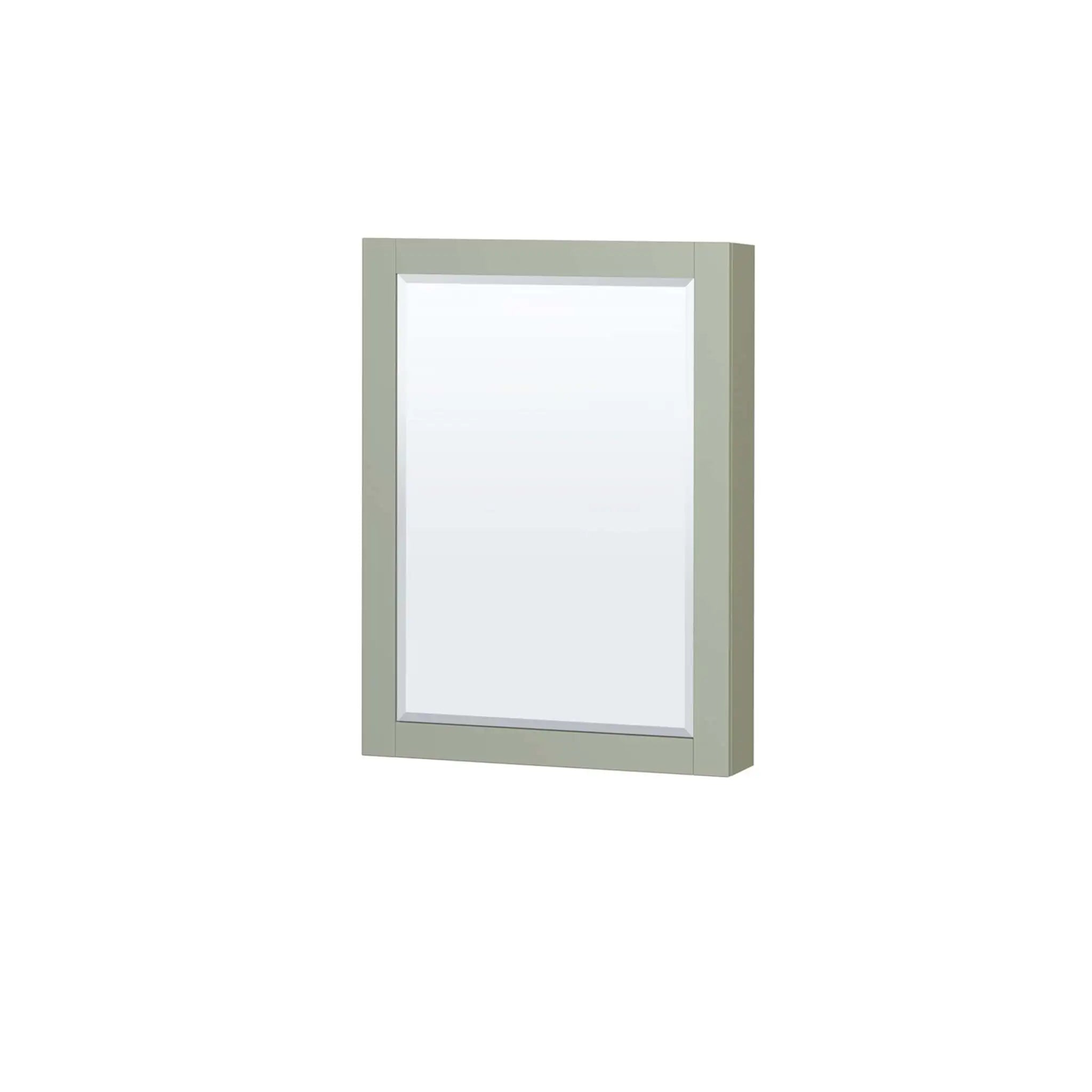 36" Sheffield 36 inch Single Bathroom Vanity in Light Green with Brushed Nickel Trim & Medicine Cabinet by Wyndham