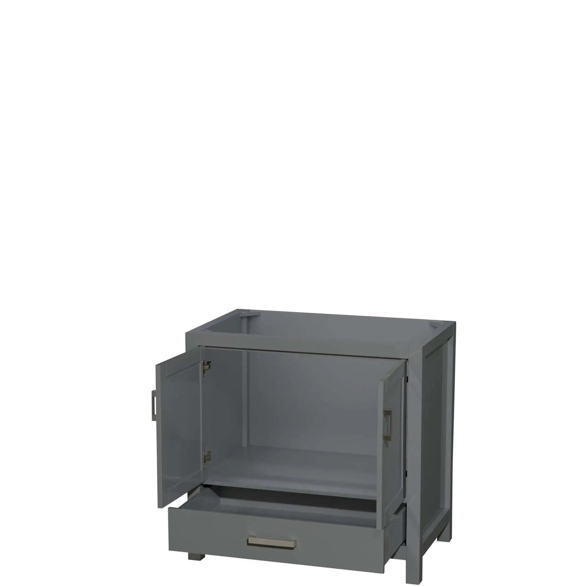36" Sheffield Single Bathroom Vanity in Dark Gray with Brushed Chrome Trim by Wyndham