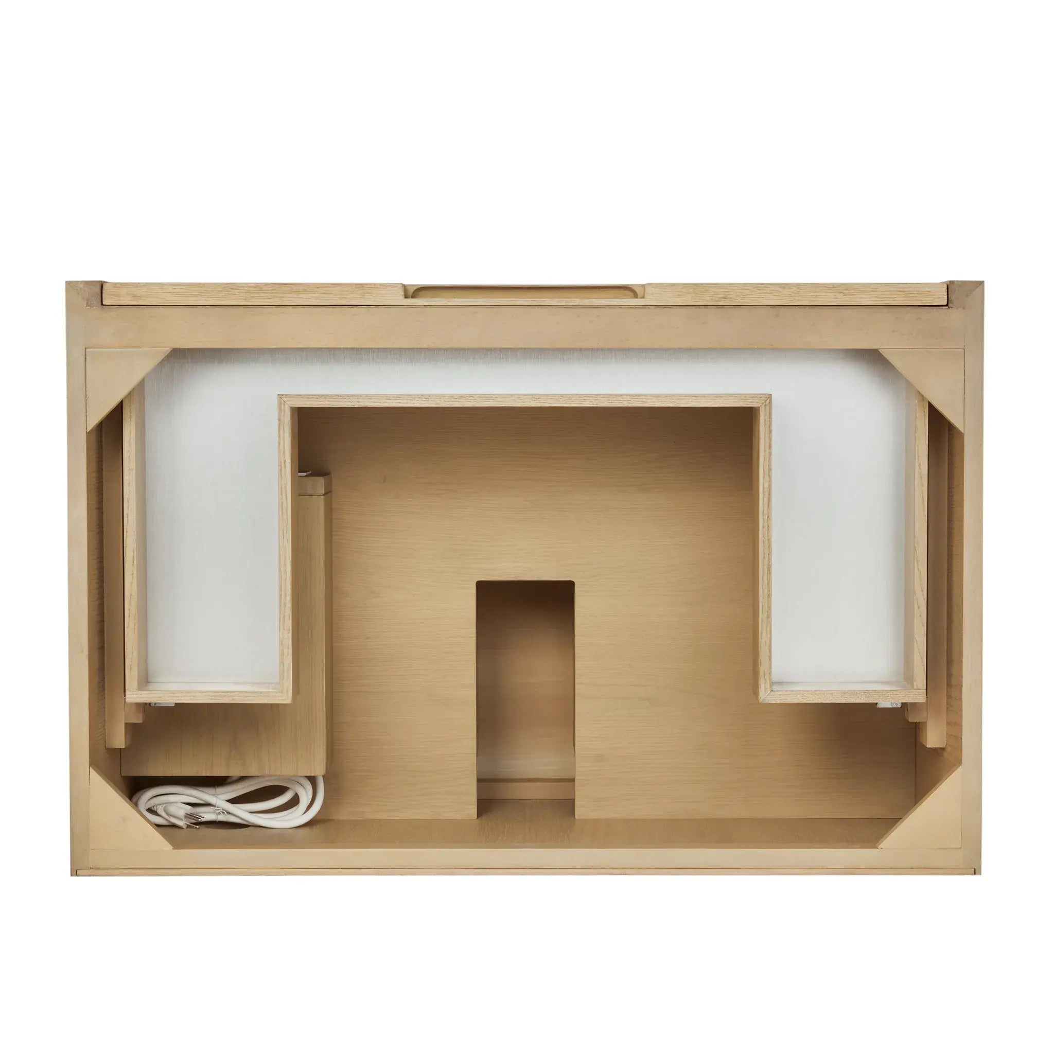 36" Solene Single Vanity in Seaside Oak-White Zeus Silestone-8" Widespread image 5