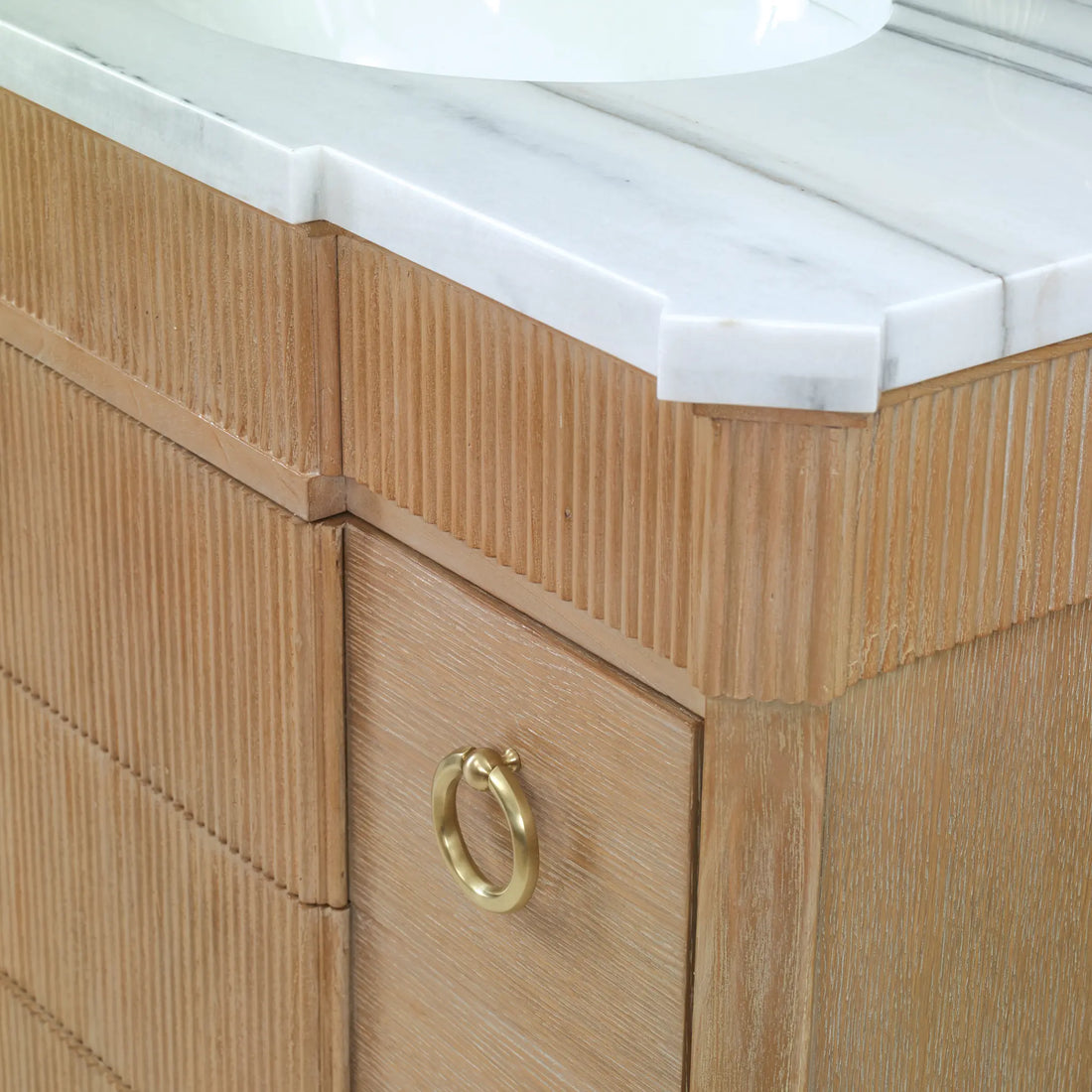 38" Tambour Sink Chest - Ceruse by Ambella Home image 2