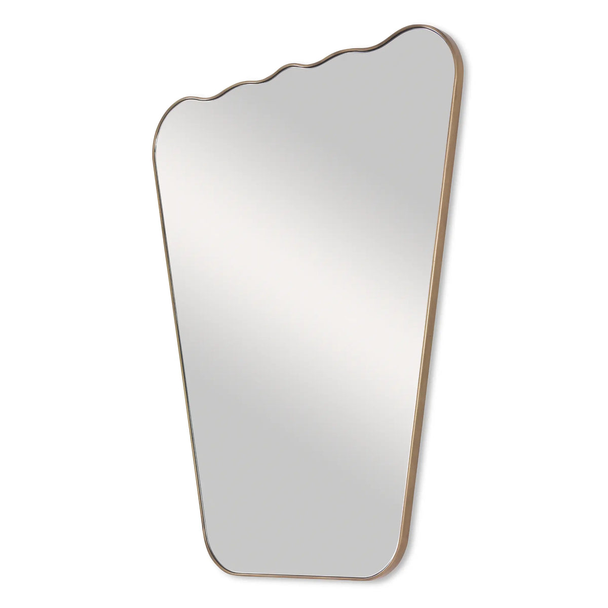 38" Wavy Mirror - Antiqued Brass by Ambella Home image 1