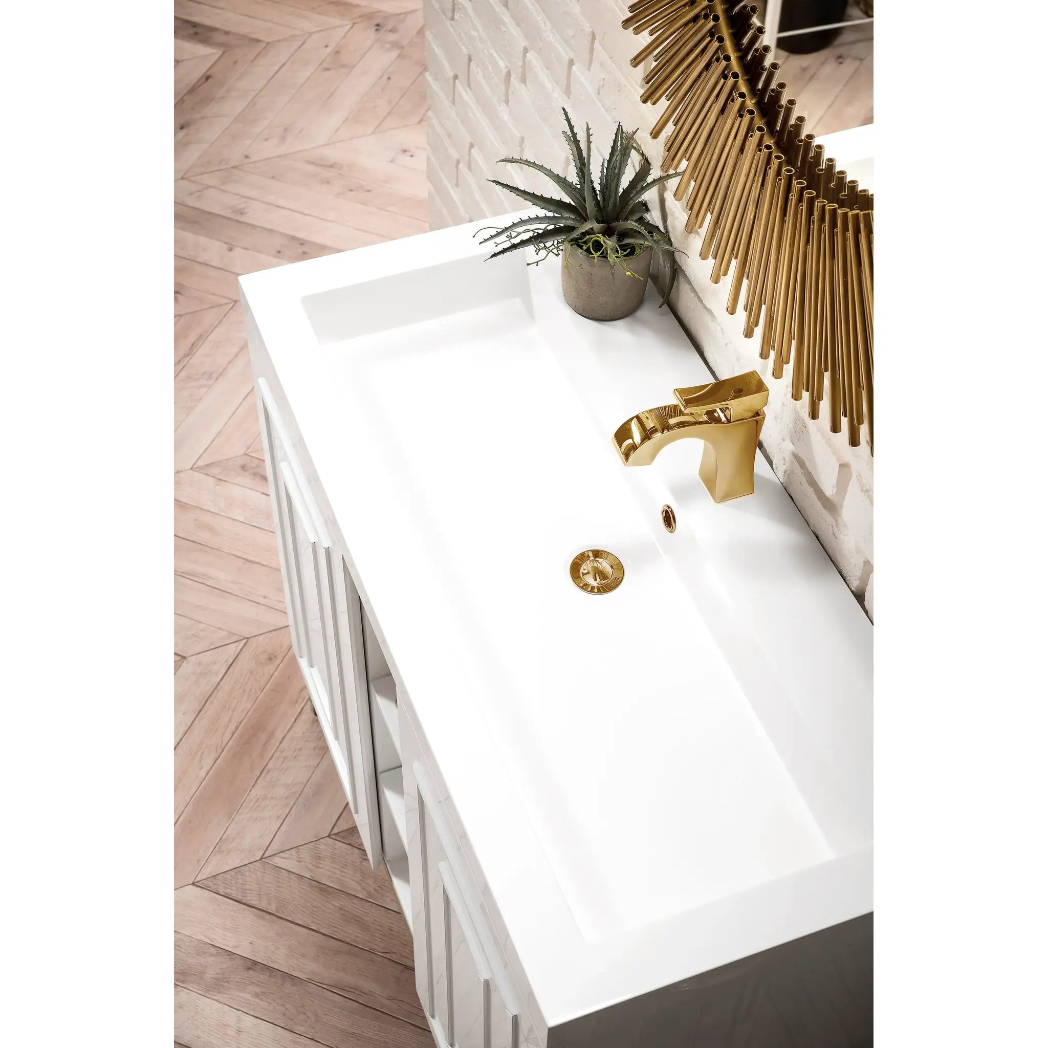 39.5" Alicante Single Vanity in Glossy White-White Glossy image 5