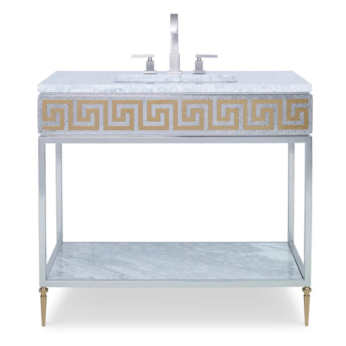 40" Roman Sink Chest - Stainless Steel by Ambella Home image