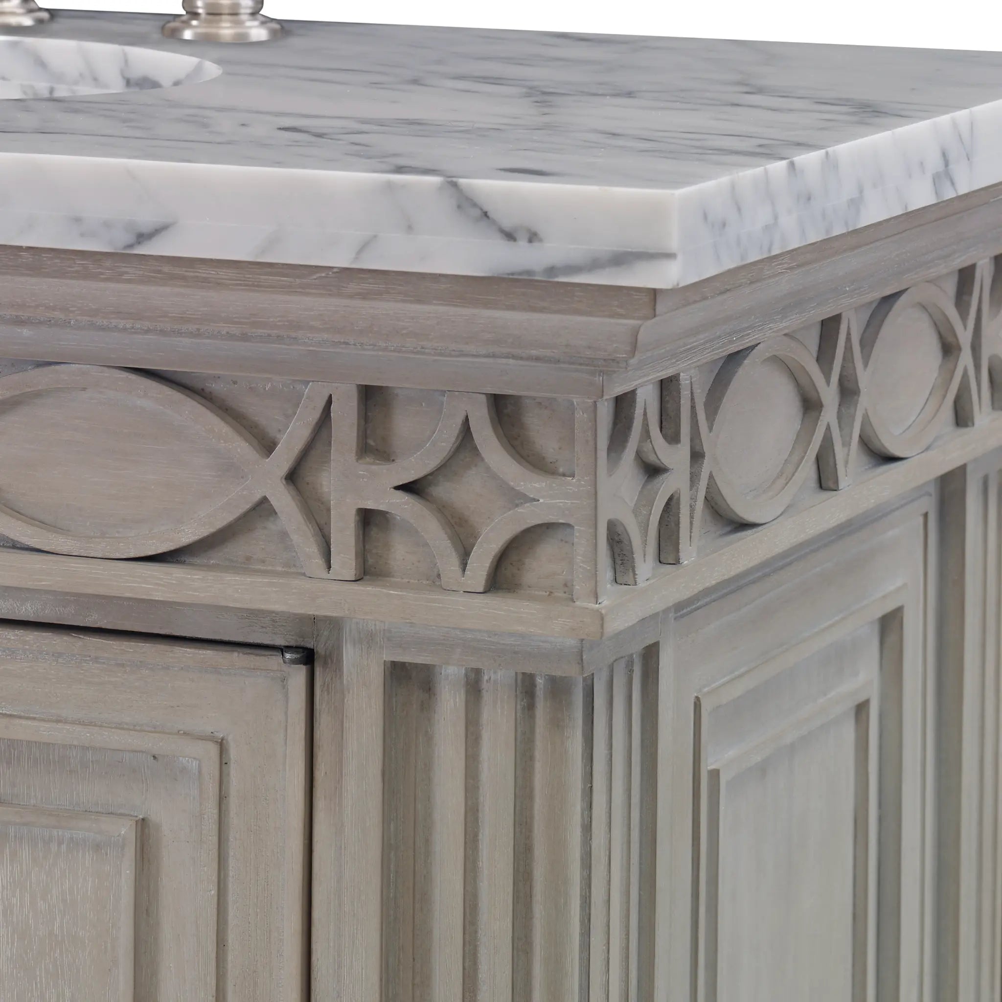 40" Seville Sink Chest - French White by Ambella Home image 2