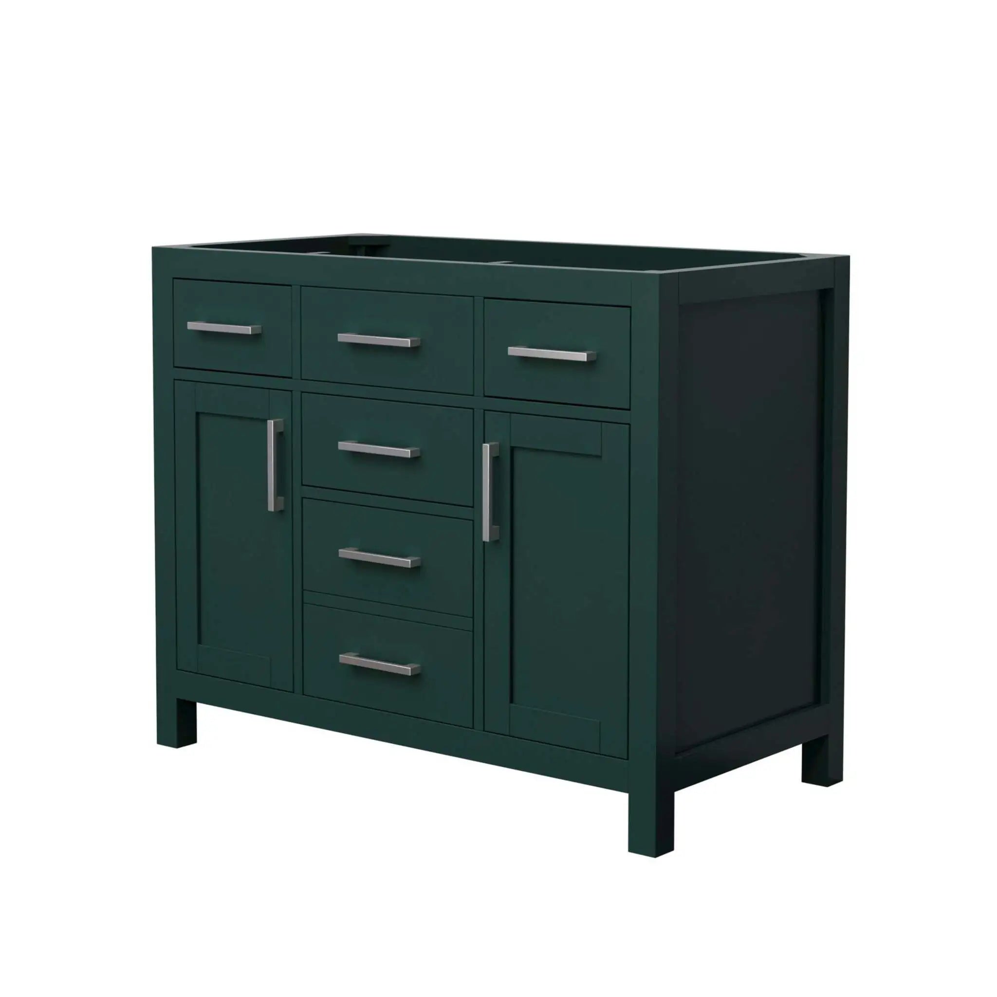 42" Beckett Single Bathroom Vanity in Green with Brushed Nickel Trim by Wyndham
