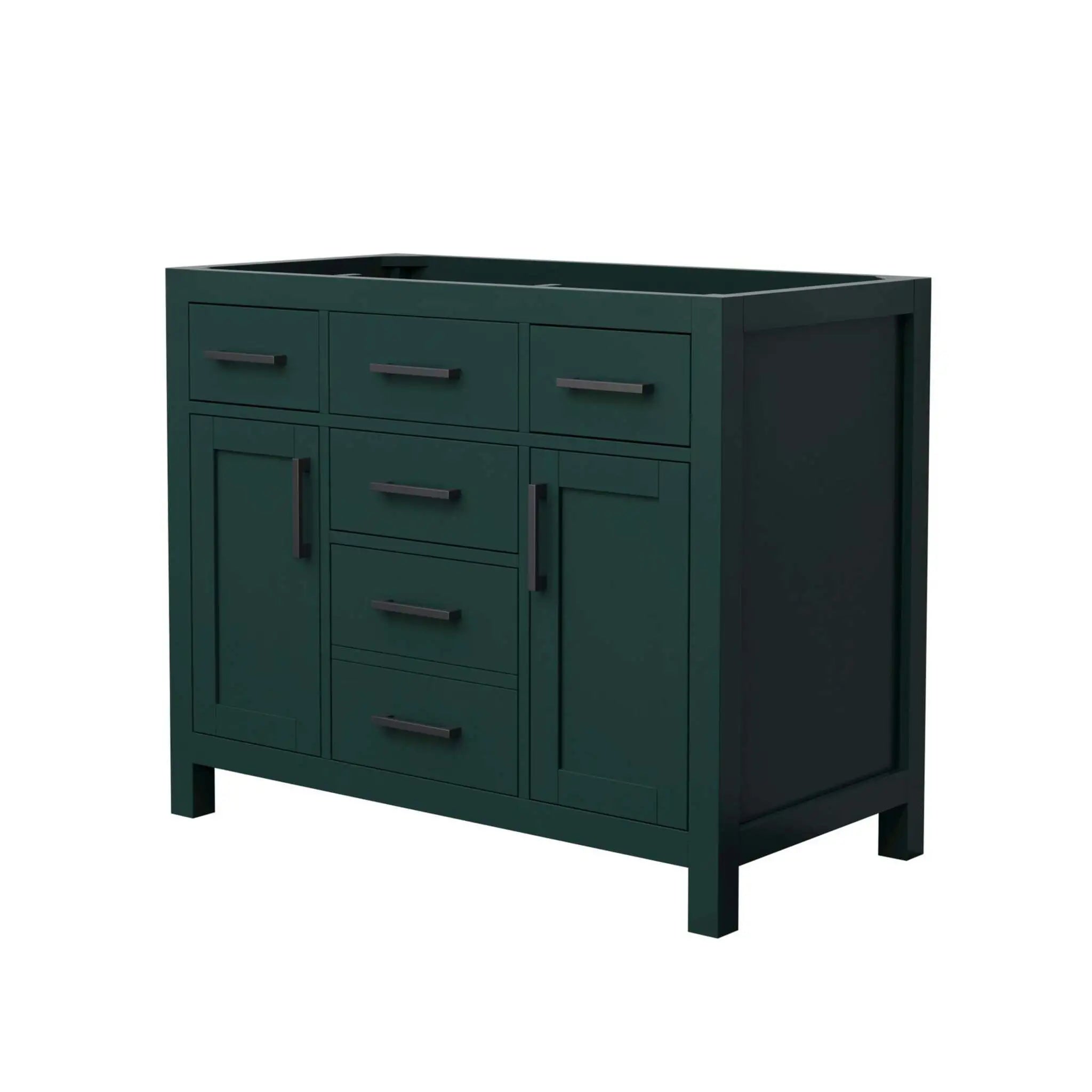 42" Beckett Single Bathroom Vanity in Green with Matte Black Trim by Wyndham