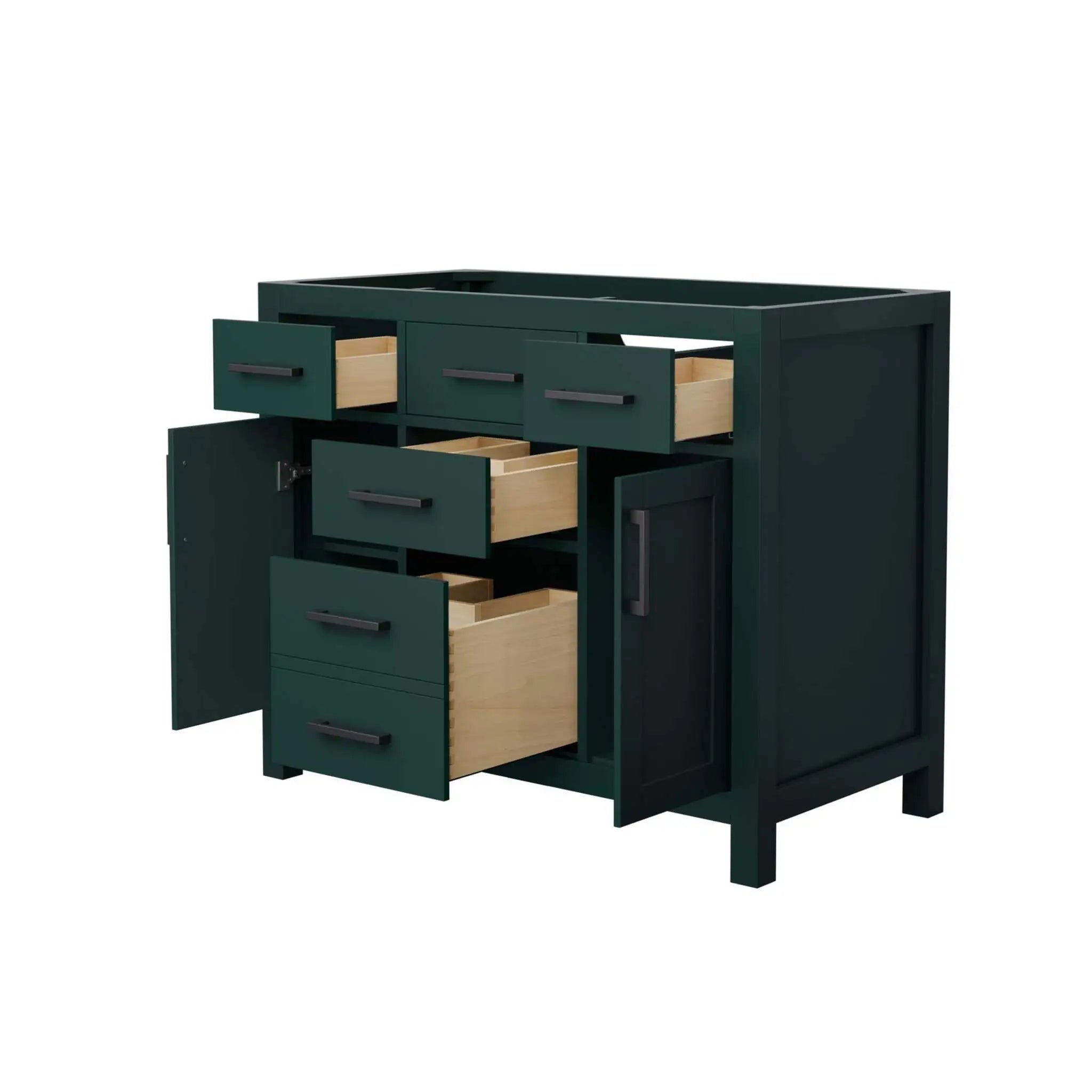 42" Beckett Single Bathroom Vanity in Green with Matte Black Trim by Wyndham