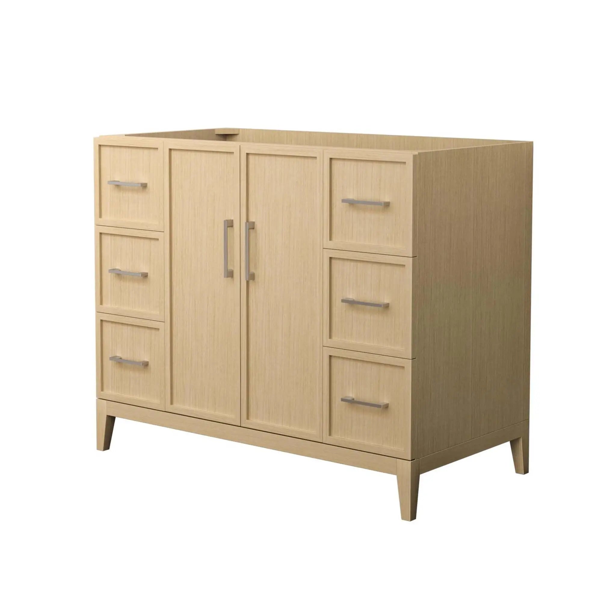 42" Elan Single Bathroom Vanity in White Oak with Brushed Nickel Trim by Wyndham