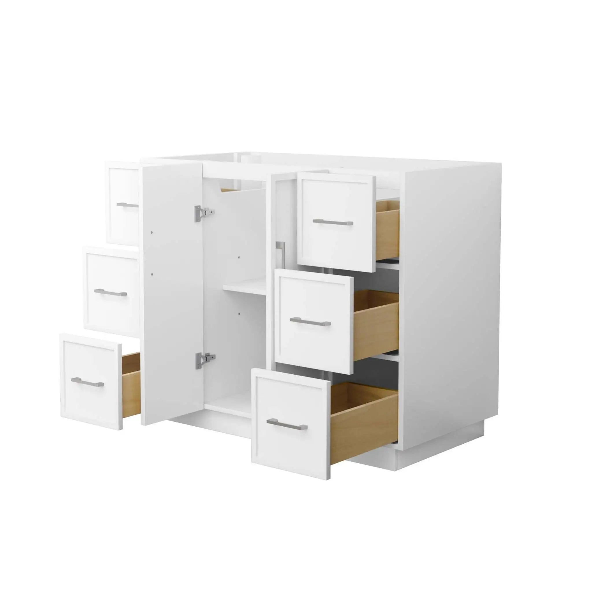 42" Elan TK Elan Single Bathroom Vanity with Toe Kick in White with Brushed Nickel Trim by Wyndham