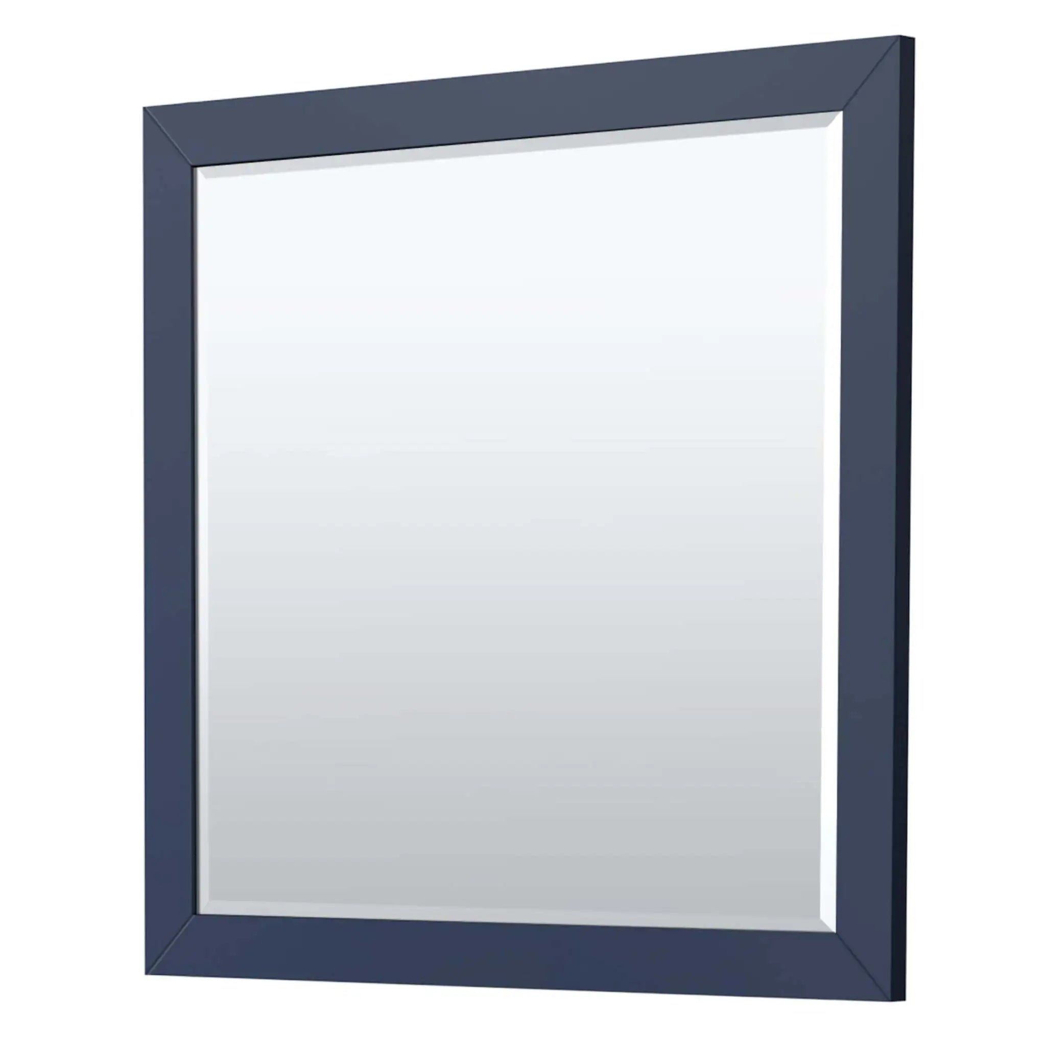 42" Icon Single Bathroom Vanity in Dark Blue with Brushed Nickel Trim & 34" Mirror by Wyndham