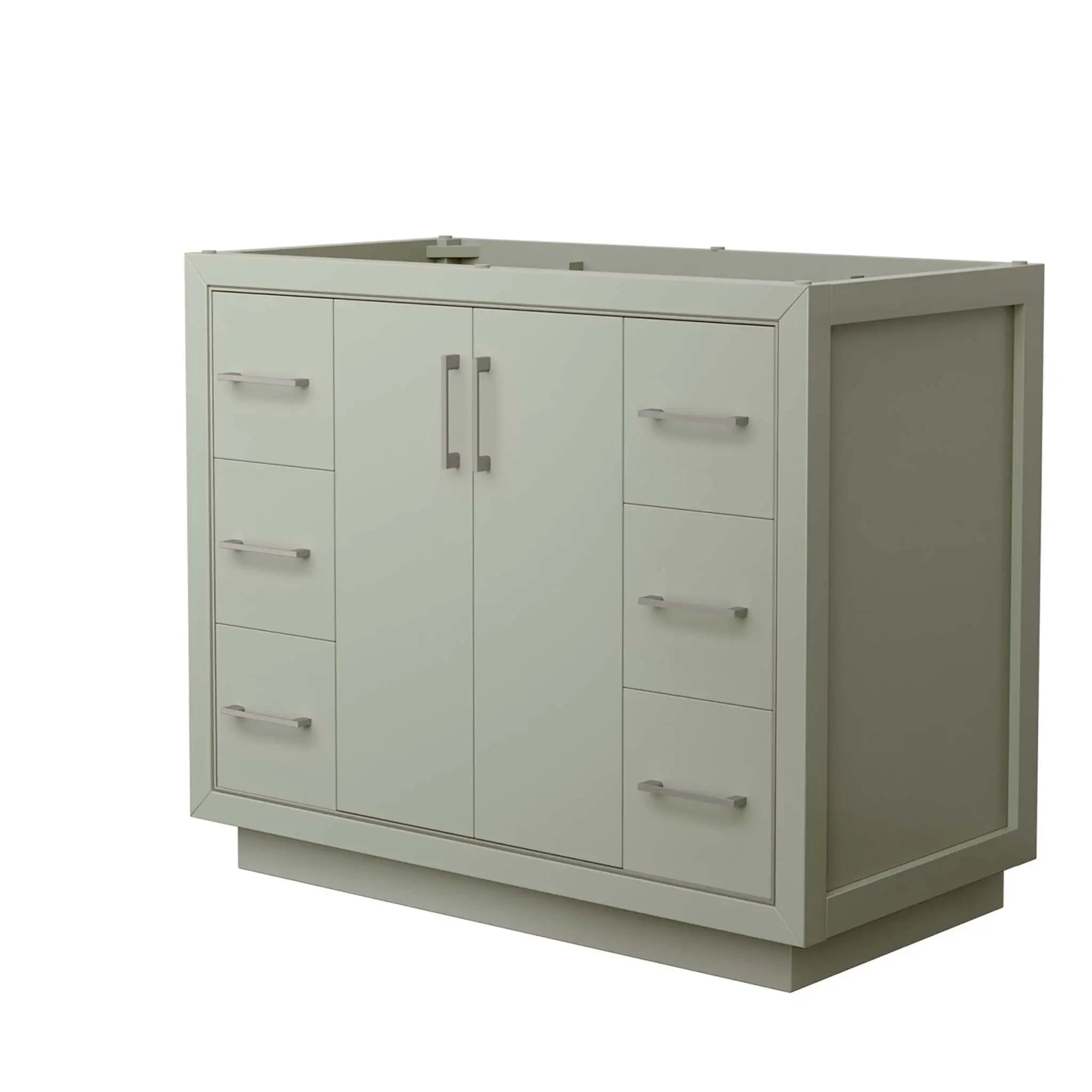 42" Icon Single Bathroom Vanity in Light Green with Brushed Nickel Trim by Wyndham