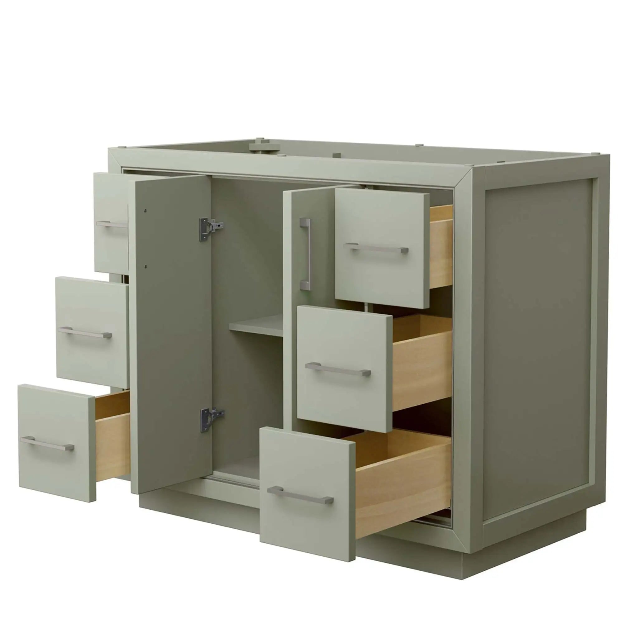 42" Icon Single Bathroom Vanity in Light Green with Brushed Nickel Trim by Wyndham