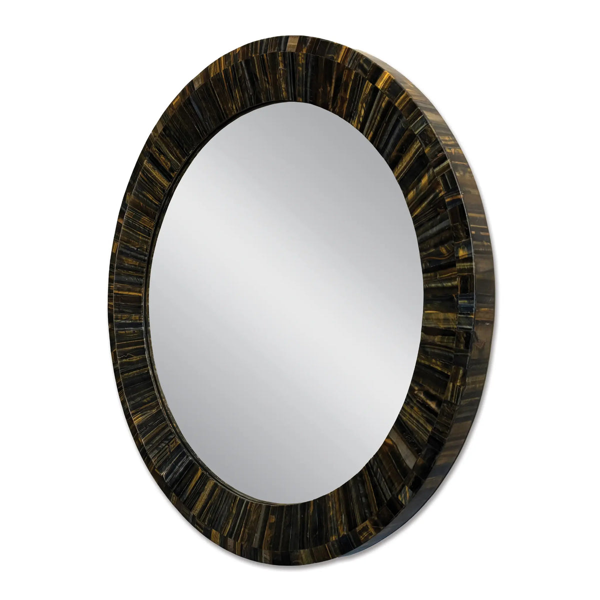 42" Koko Blue Tiger Eye Mirror by Ambella Home image 1