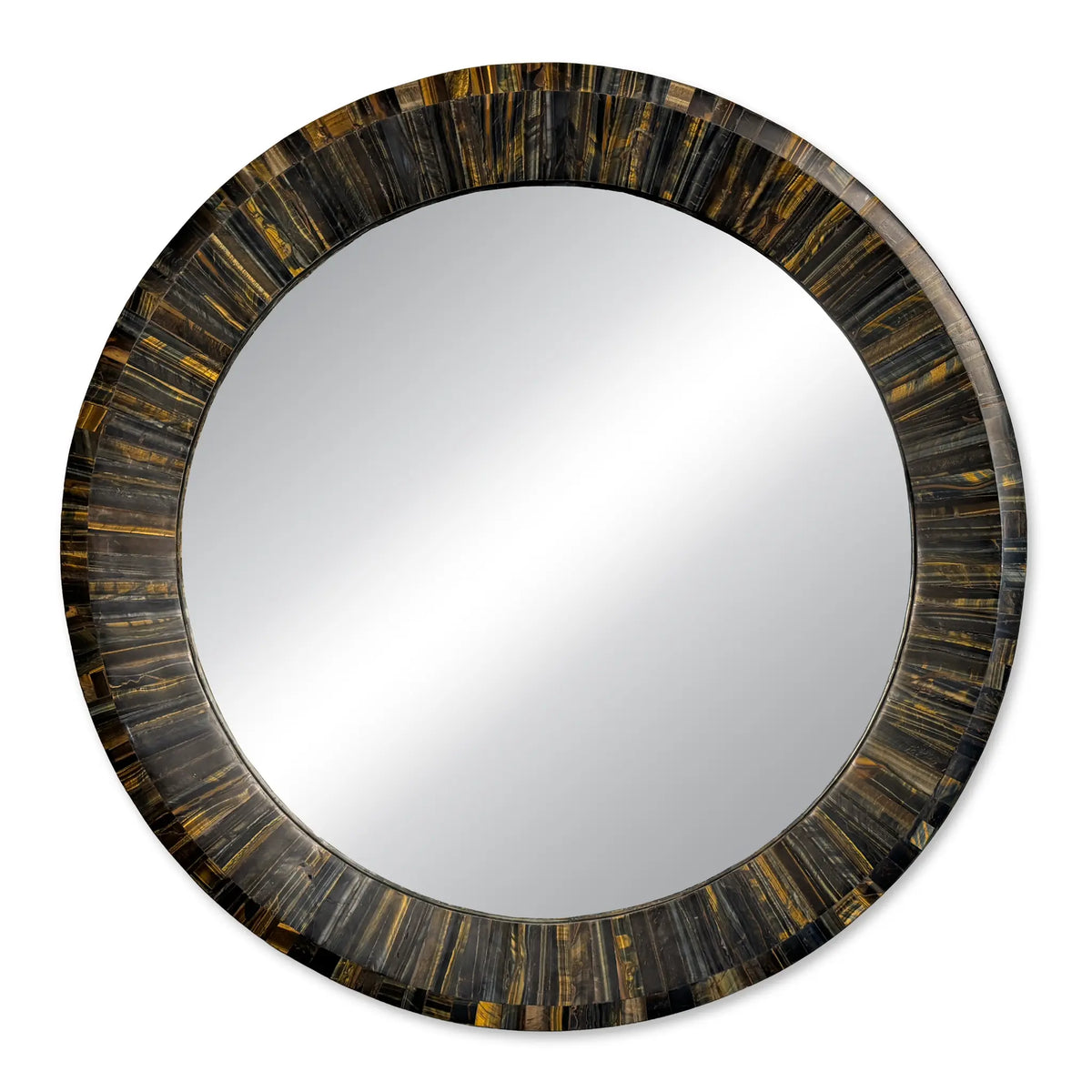 42" Koko Blue Tiger Eye Mirror by Ambella Home image