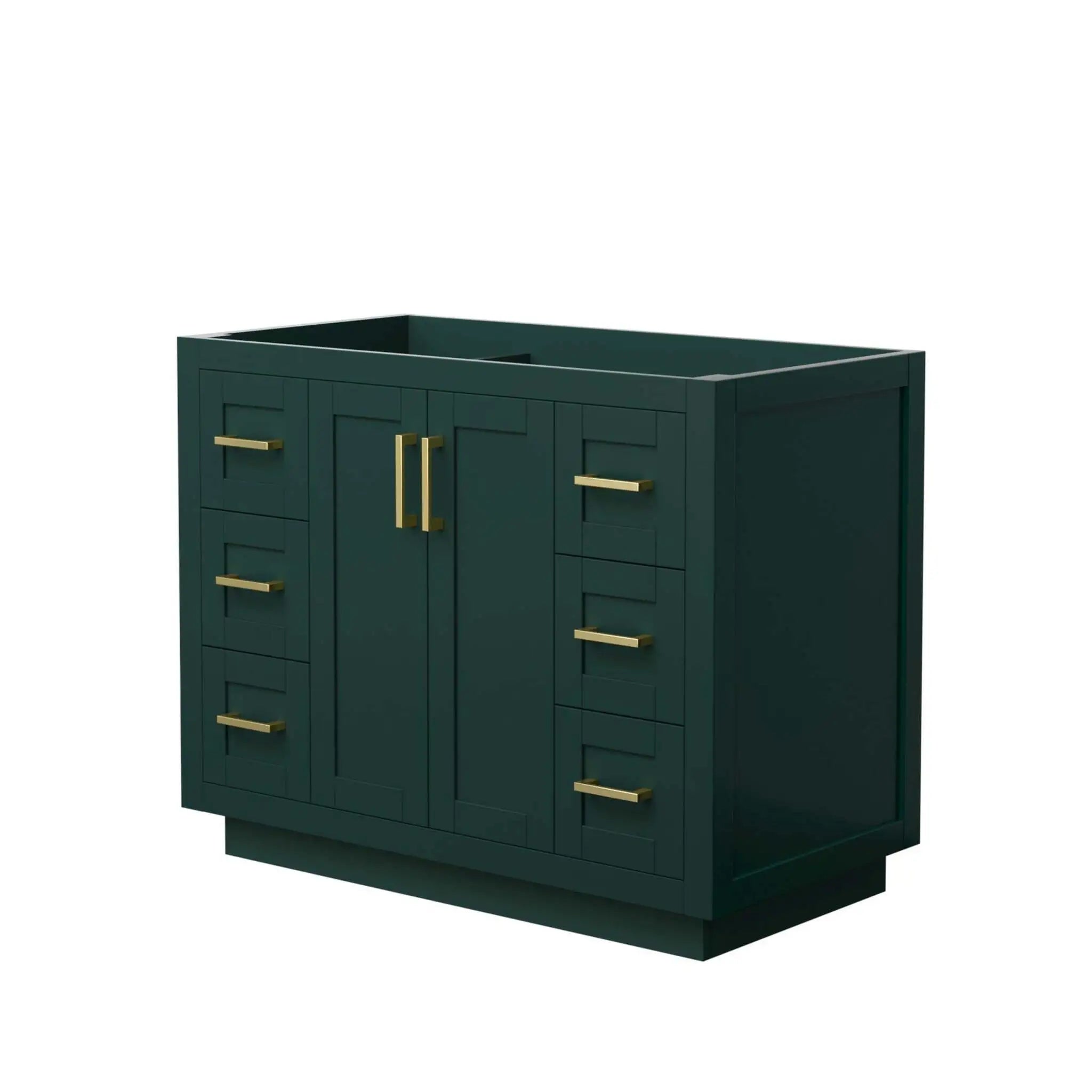 42" Miranda Single Bathroom Vanity in Green with Brushed Gold Trim by Wyndham