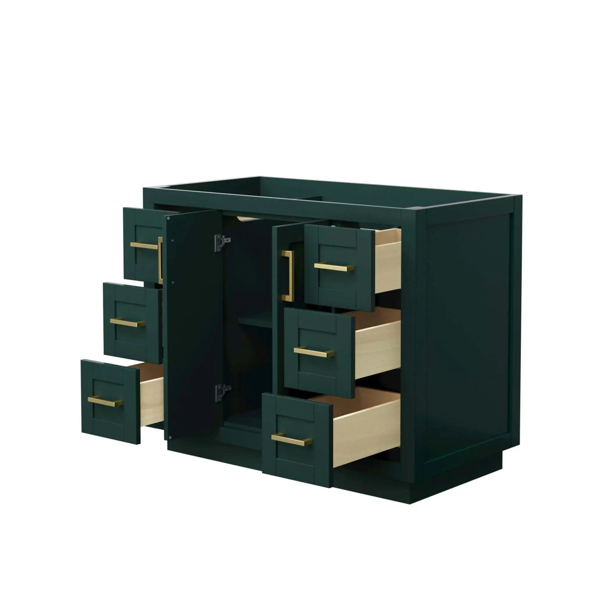42" Miranda Single Bathroom Vanity in Green with Brushed Gold Trim by Wyndham