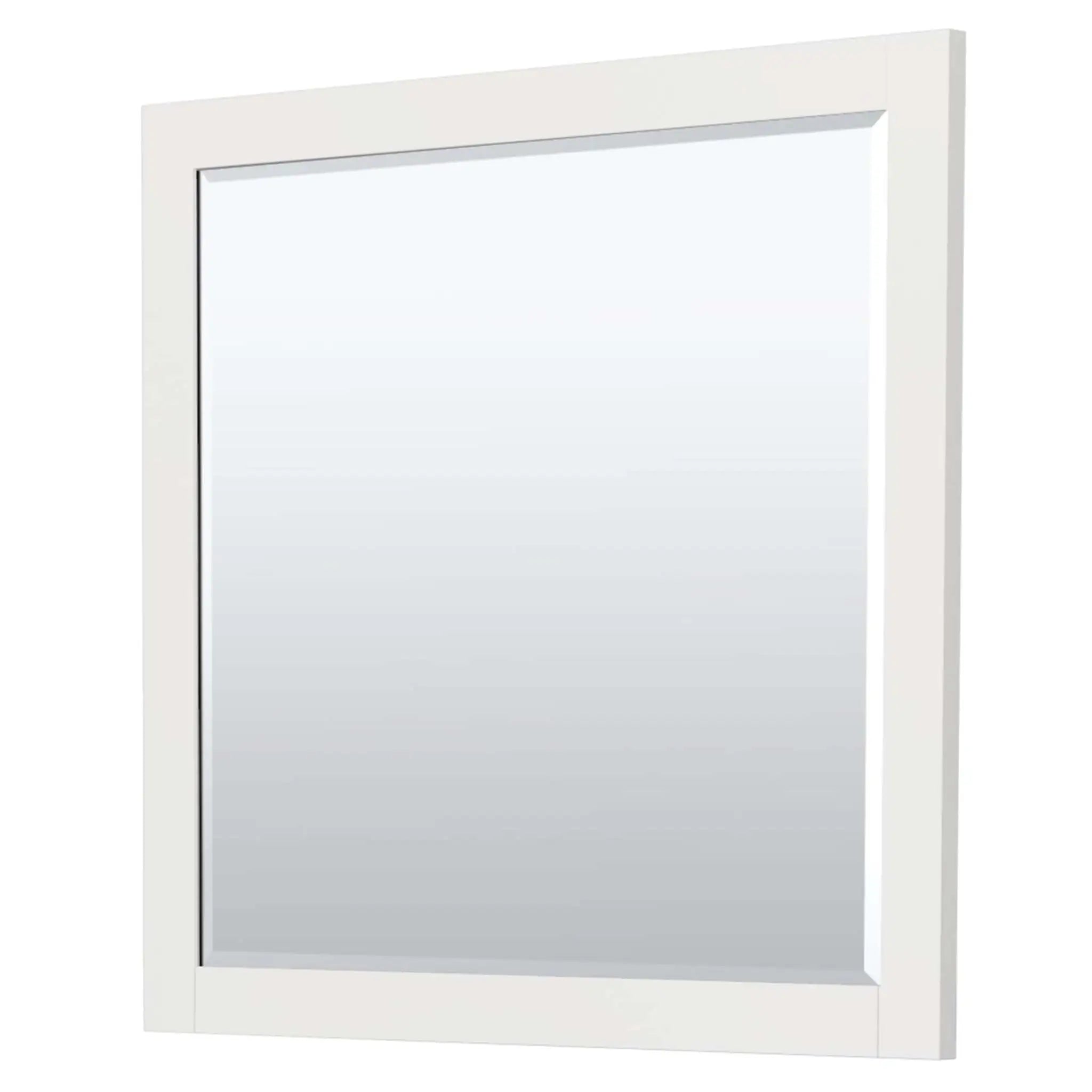 42" Miranda Single Bathroom Vanity in White with Brushed Gold Trim & 34" Mirror by Wyndham
