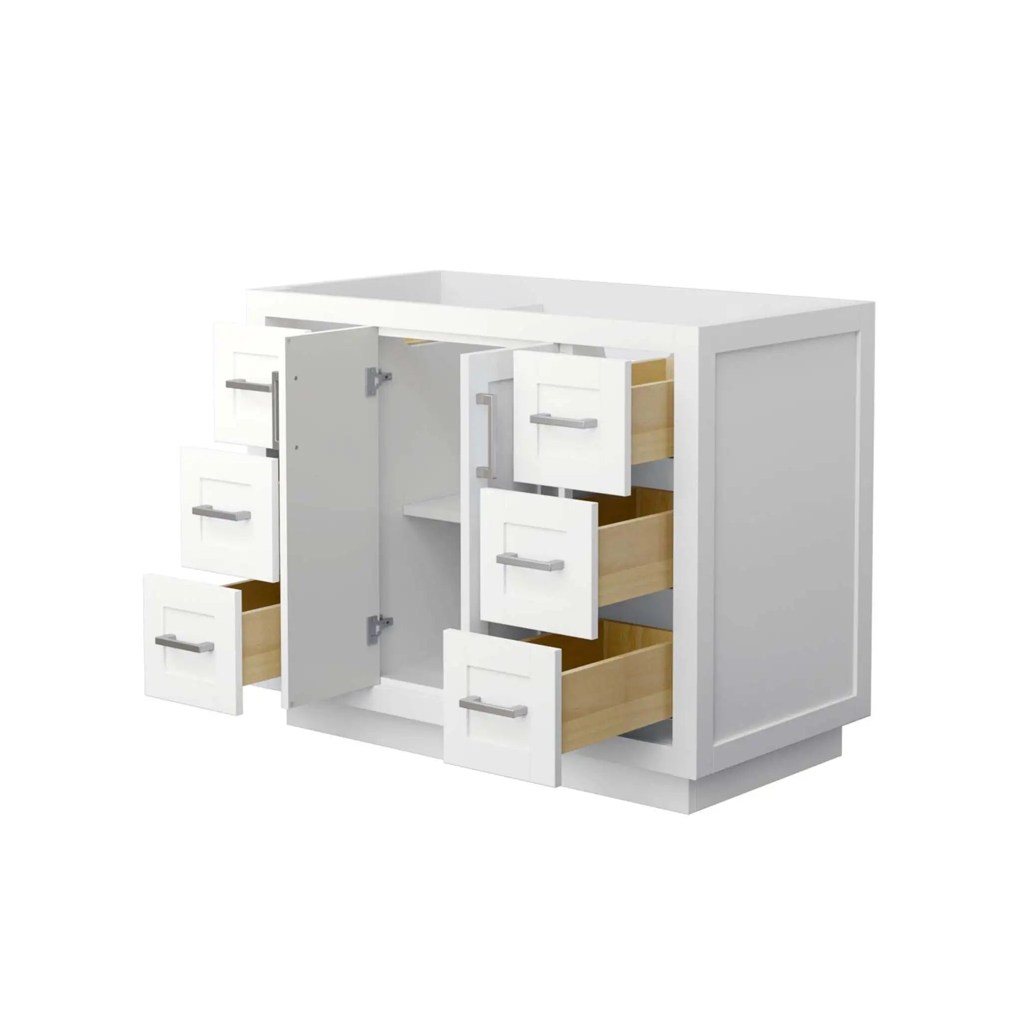 42" Miranda Single Bathroom Vanity in White with Brushed Nickel Trim by Wyndham