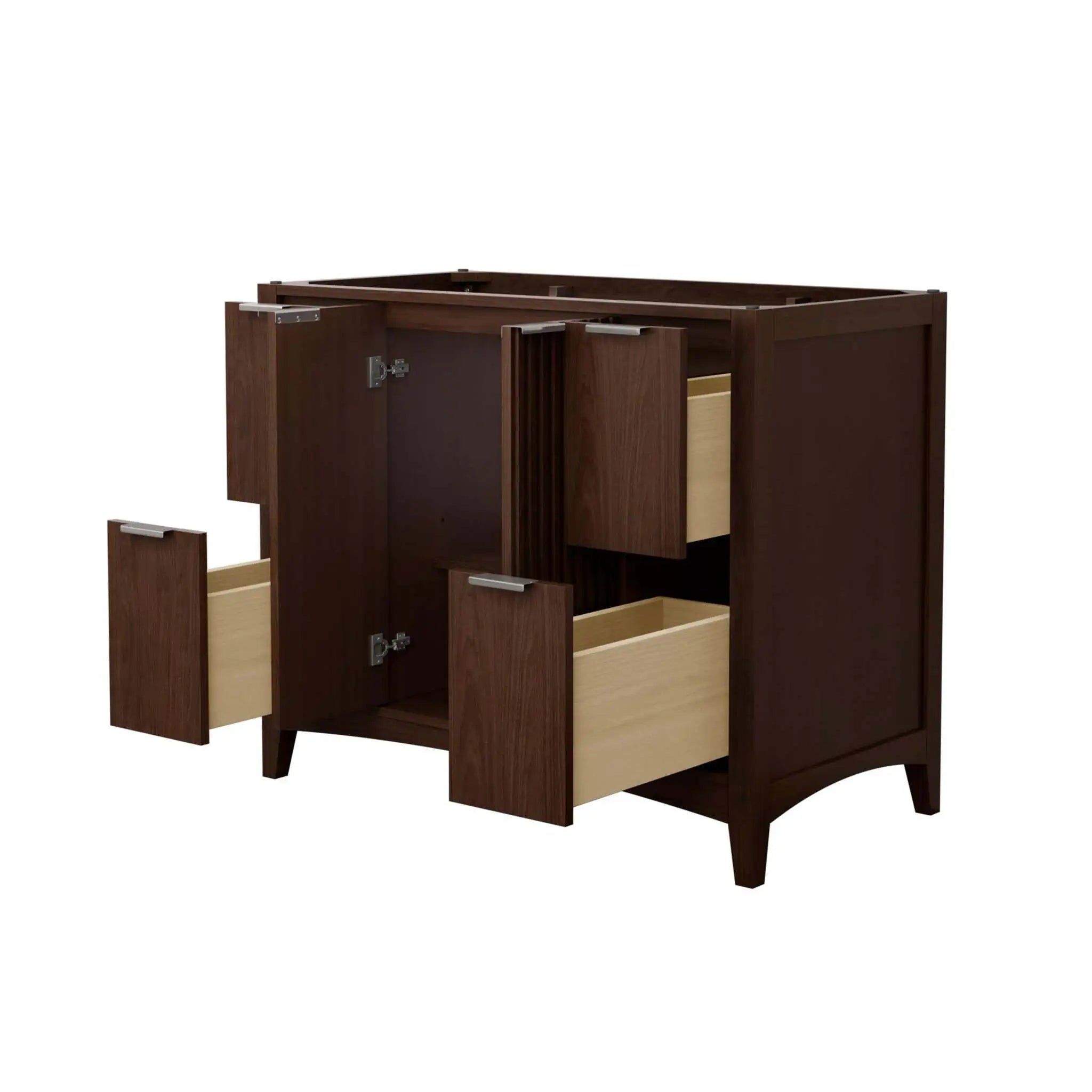 42" Palmilla Single Bathroom Vanity in Dark Walnut with Brushed Nickel Trim by Wyndham