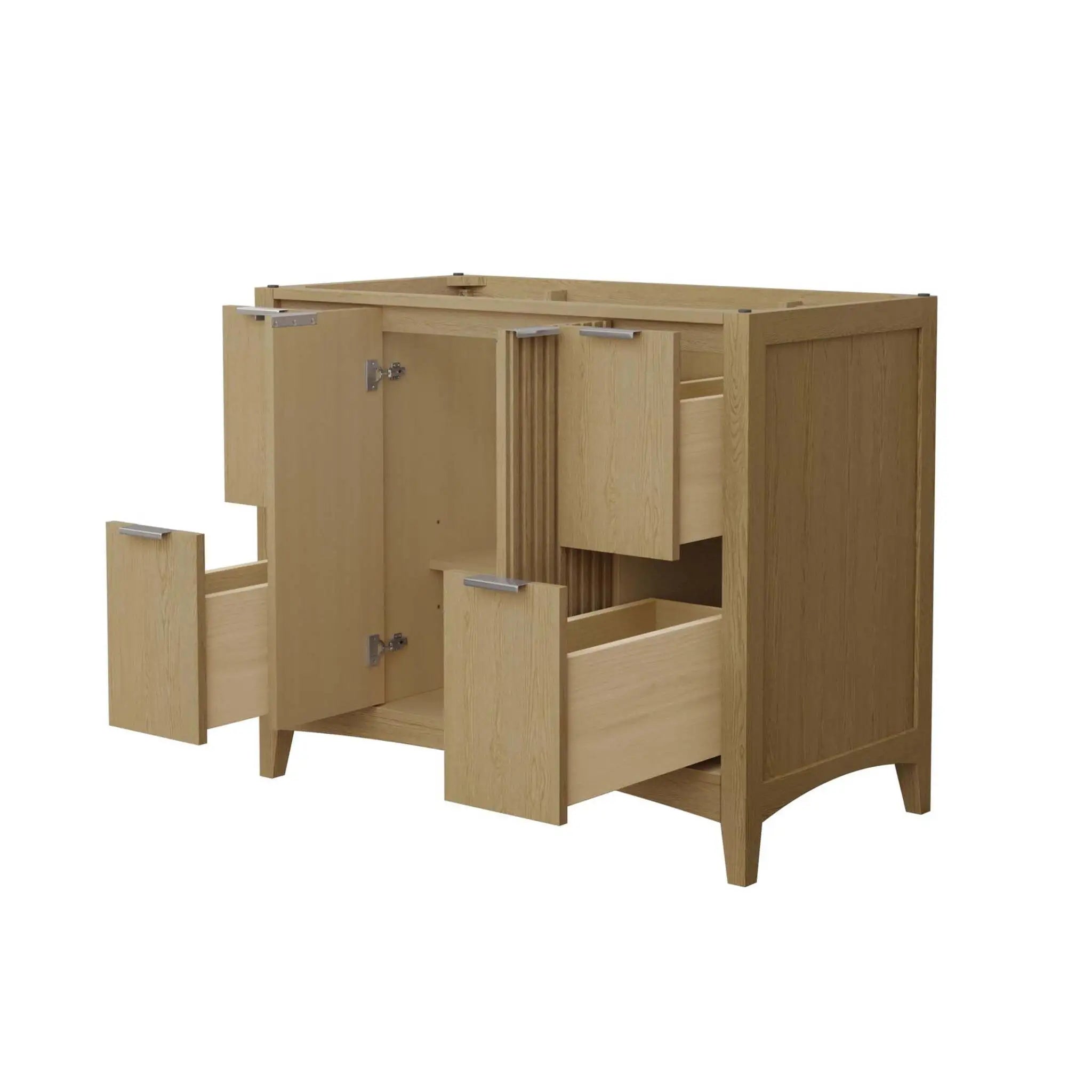42" Palmilla Single Bathroom Vanity in Natural Oak with Brushed Nickel Trim by Wyndham