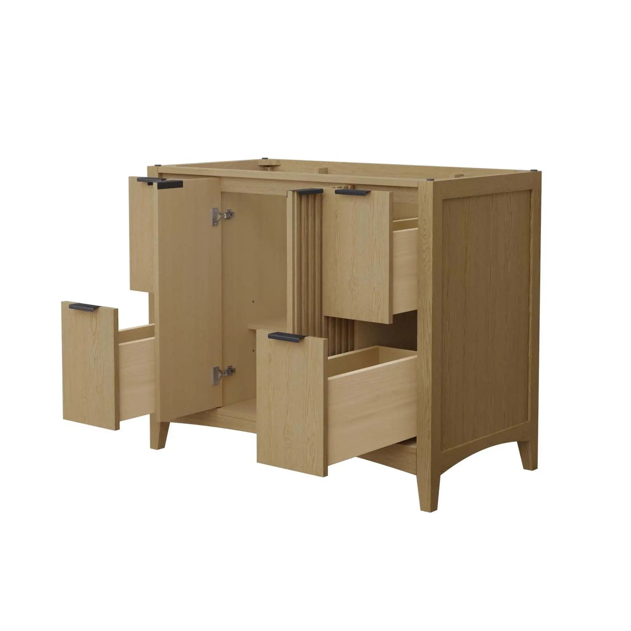 42" Palmilla Single Bathroom Vanity in Natural Oak with Matte Black Trim by Wyndham