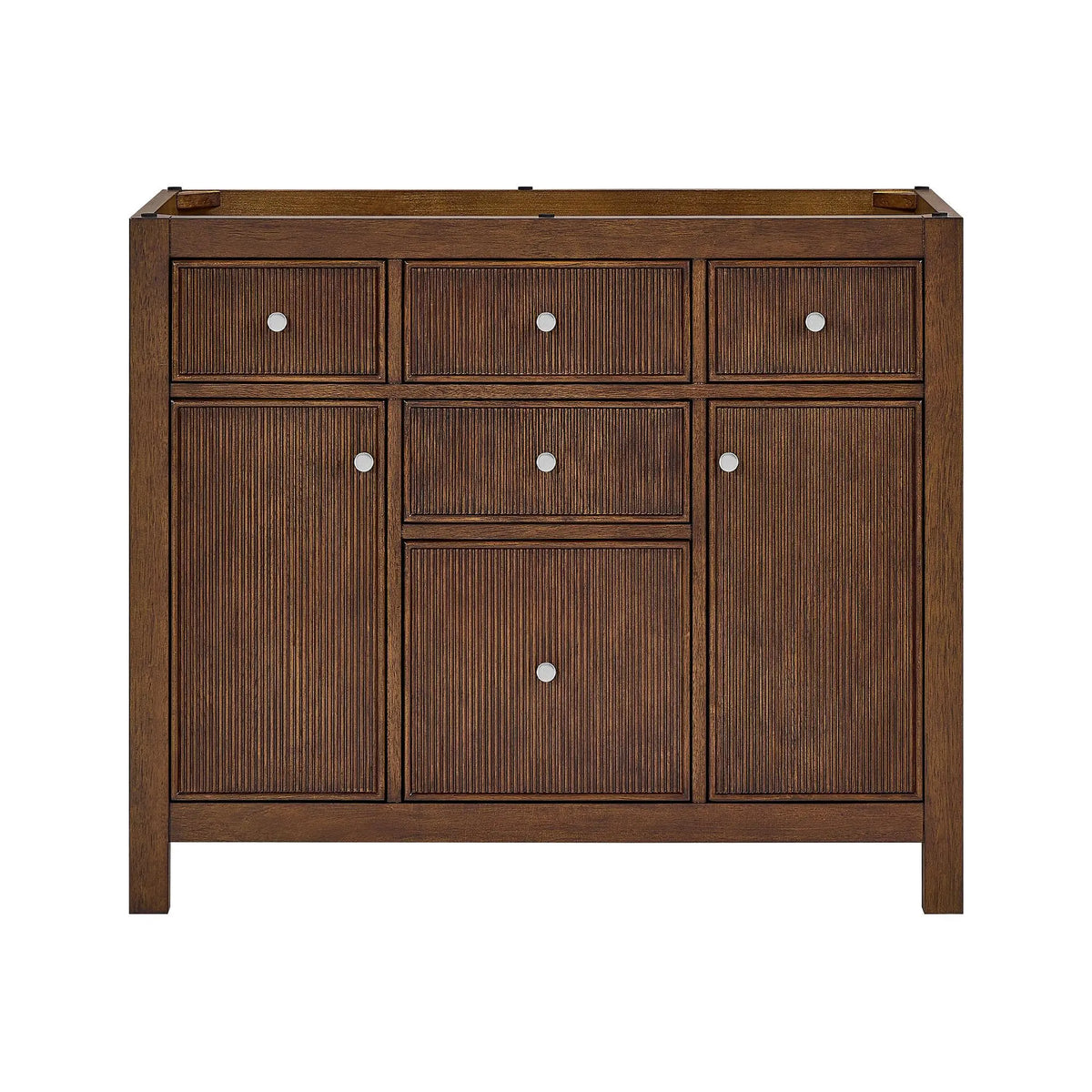 42" Pendry Single Bathroom Vanity Dark Walnut Brushed Nickel Trim by wyndham View 33