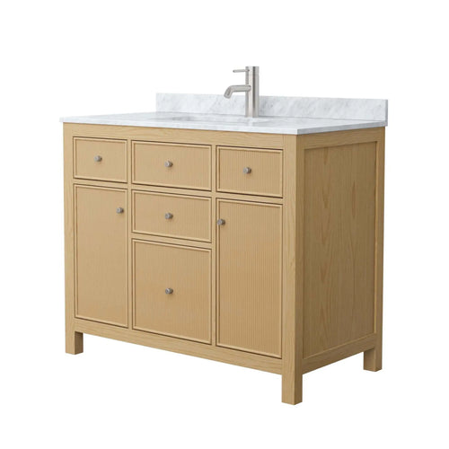 42" Pendry Single Bathroom Vanity in Tanned Oak with Brushed Nickel Trim by Wyndham