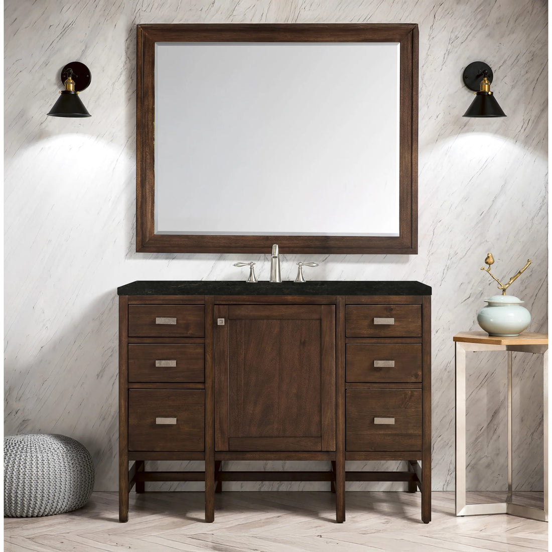 48-addison-single-vanity-cabinet-in-mid-century-acacia-by-james-martin-vanities-e444-v48-mca-phantome-eclos-zero-silica image 1